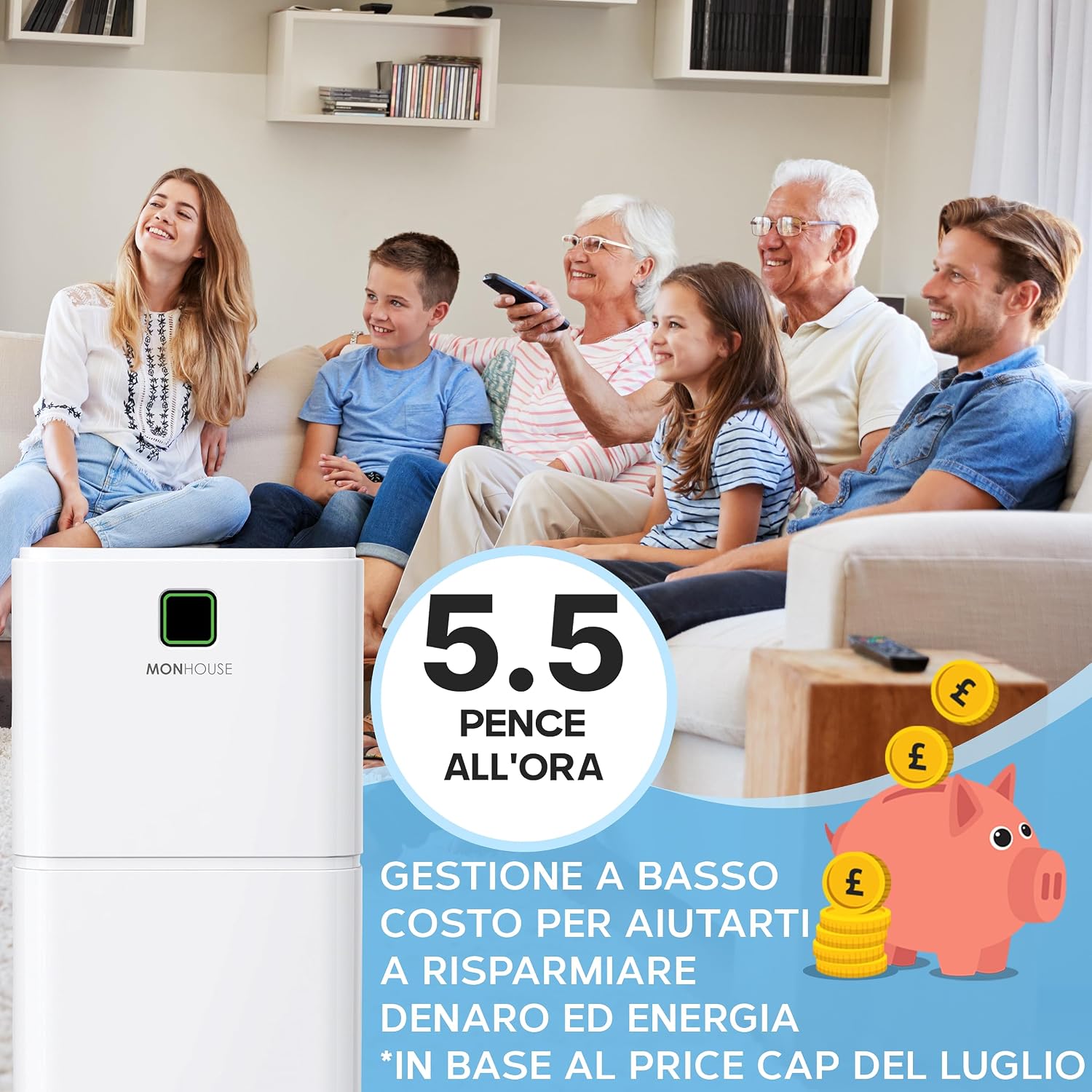 Thumbnail 5 de MONHOUSE Deumidificatore Digitale 12 L/giorno