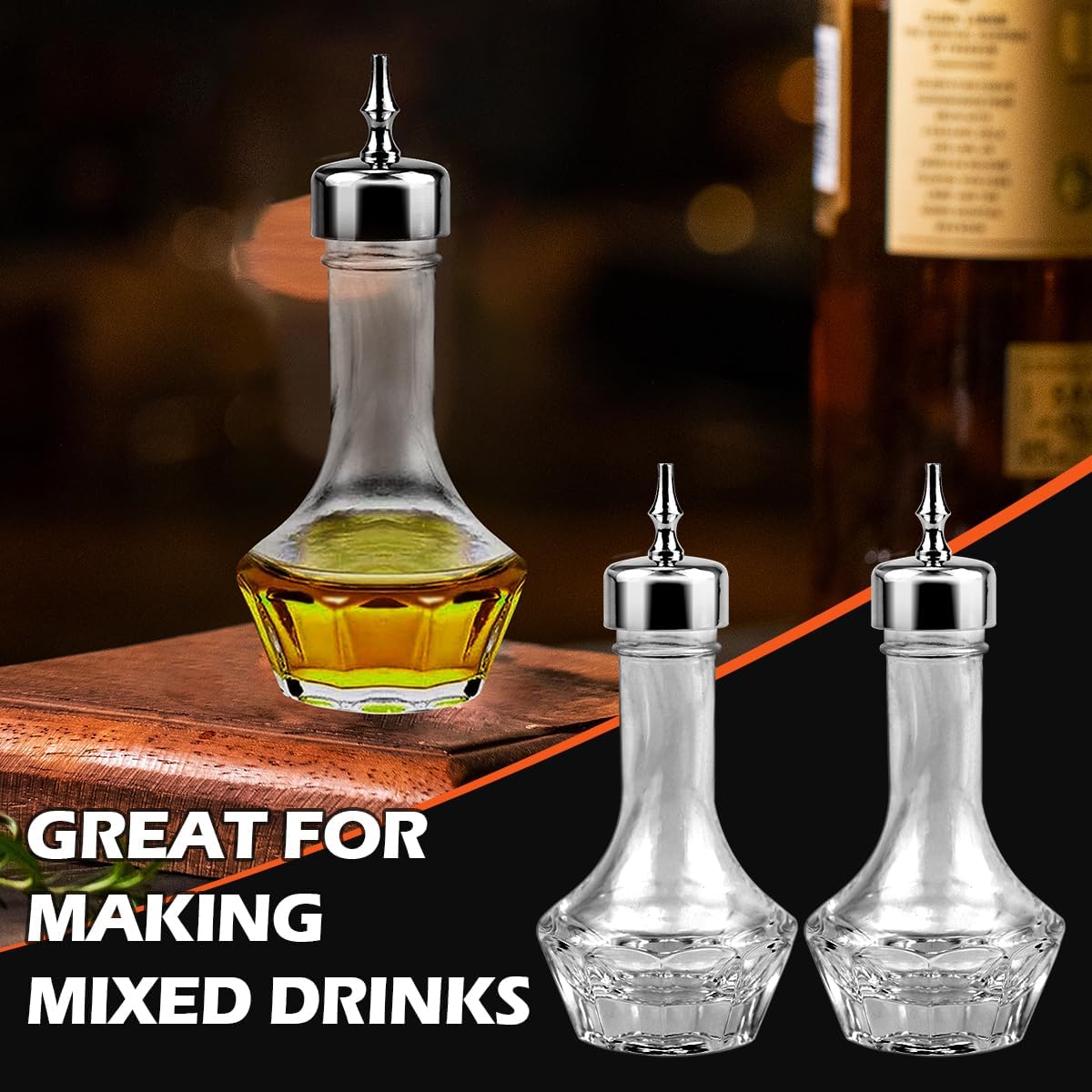 Thumbnail 6 de DOERDO DD Glass Bitters Bottle Set, 30 ml Glass Dasher Bottles with Steel Tips