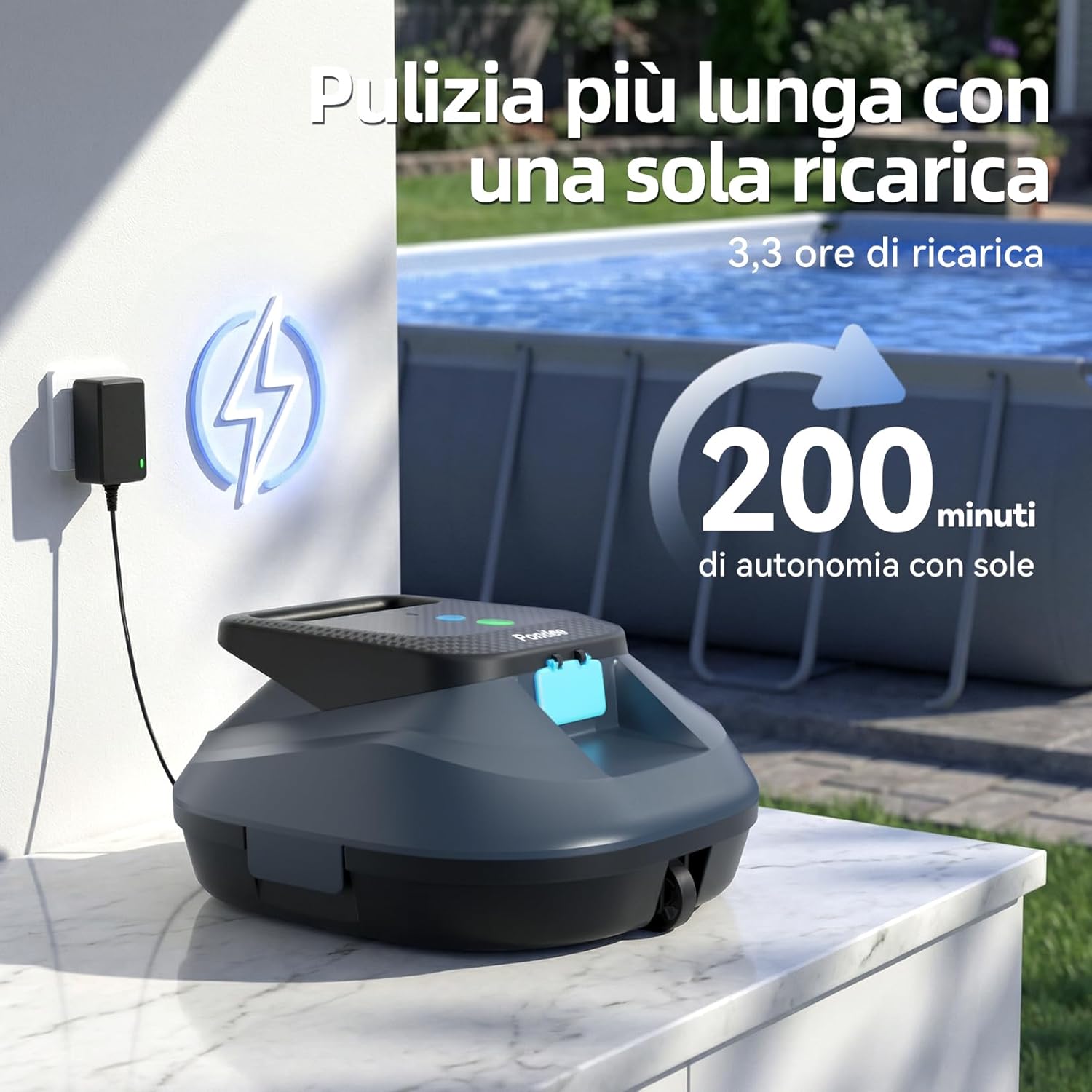 Detalle de Pondee X1 Robot Piscina Senza Fili: pulizia autonoma per piscine fino a 120 m²