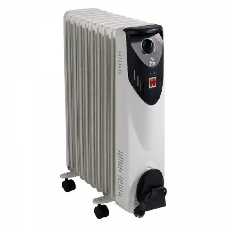 Detalle de Radiador Eléctrico FM Calefacción RW-20 2000W – 9 Elementos, movilidad y control térmico fiable