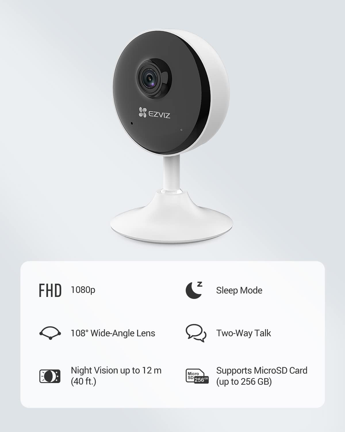 Detalle de EZVIZ C1C 2 Pack 1080p indoor security camera