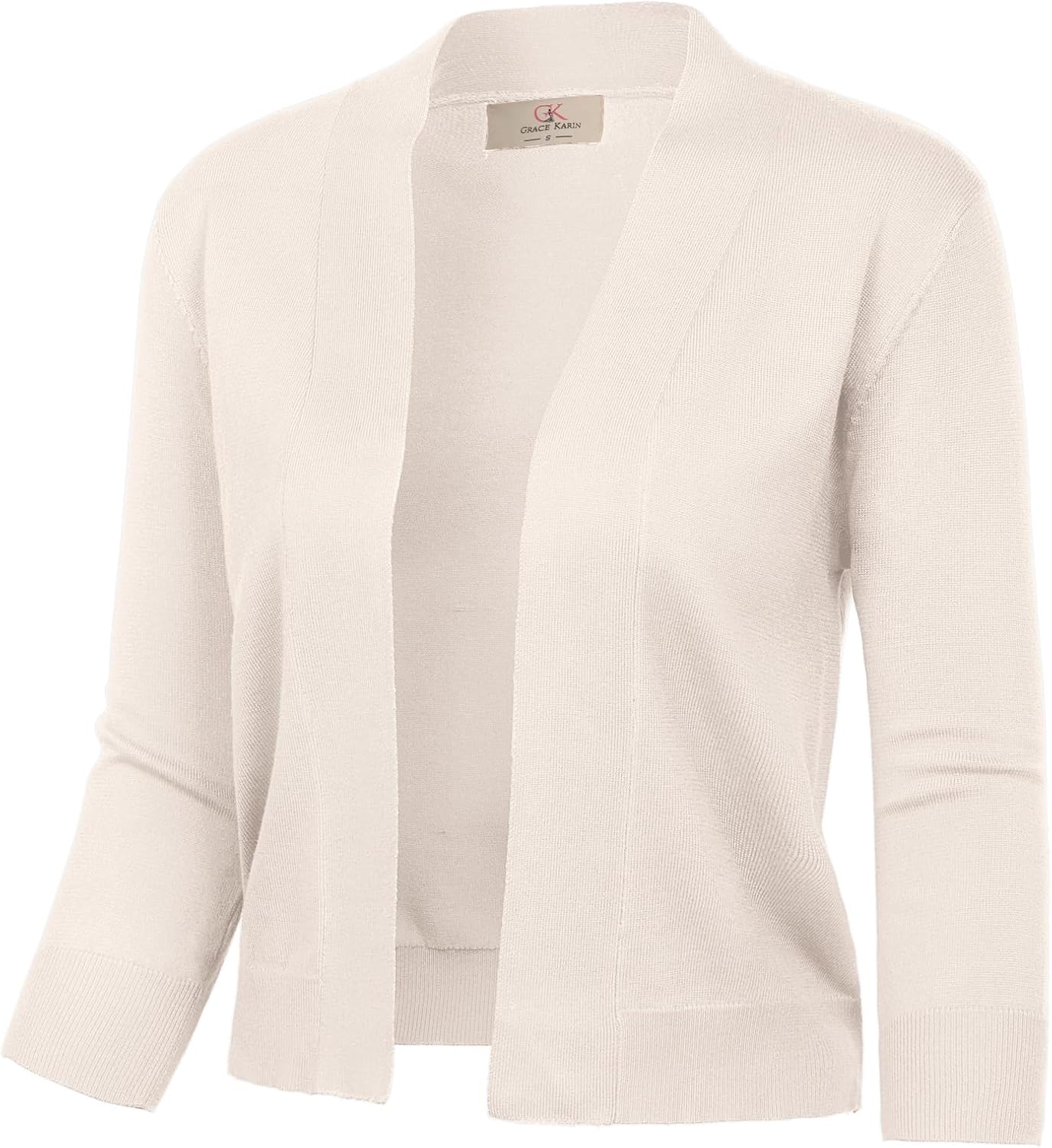 Thumbnail 5 de GRACE KARIN Women Cardigan Sweaters: Lightweight Cropped 3/4 Sleeve Shrug