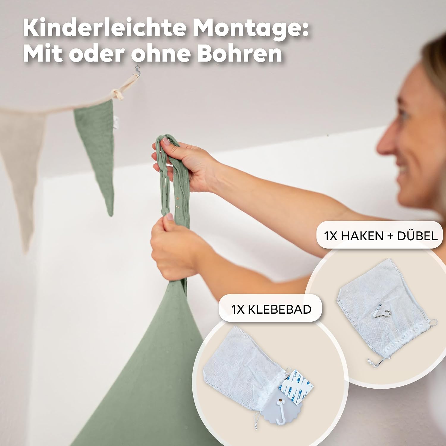 Thumbnail 3 de Lilimaus Baldachin Kinderzimmer – Handgefertigter Bett Baldachin aus 100% Musselin Baumwolle (12 Farben)