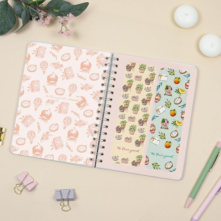 Thumbnail 6 de Finocam Agenda The Flower Journal Curso 2025–2026 12 meses Verde