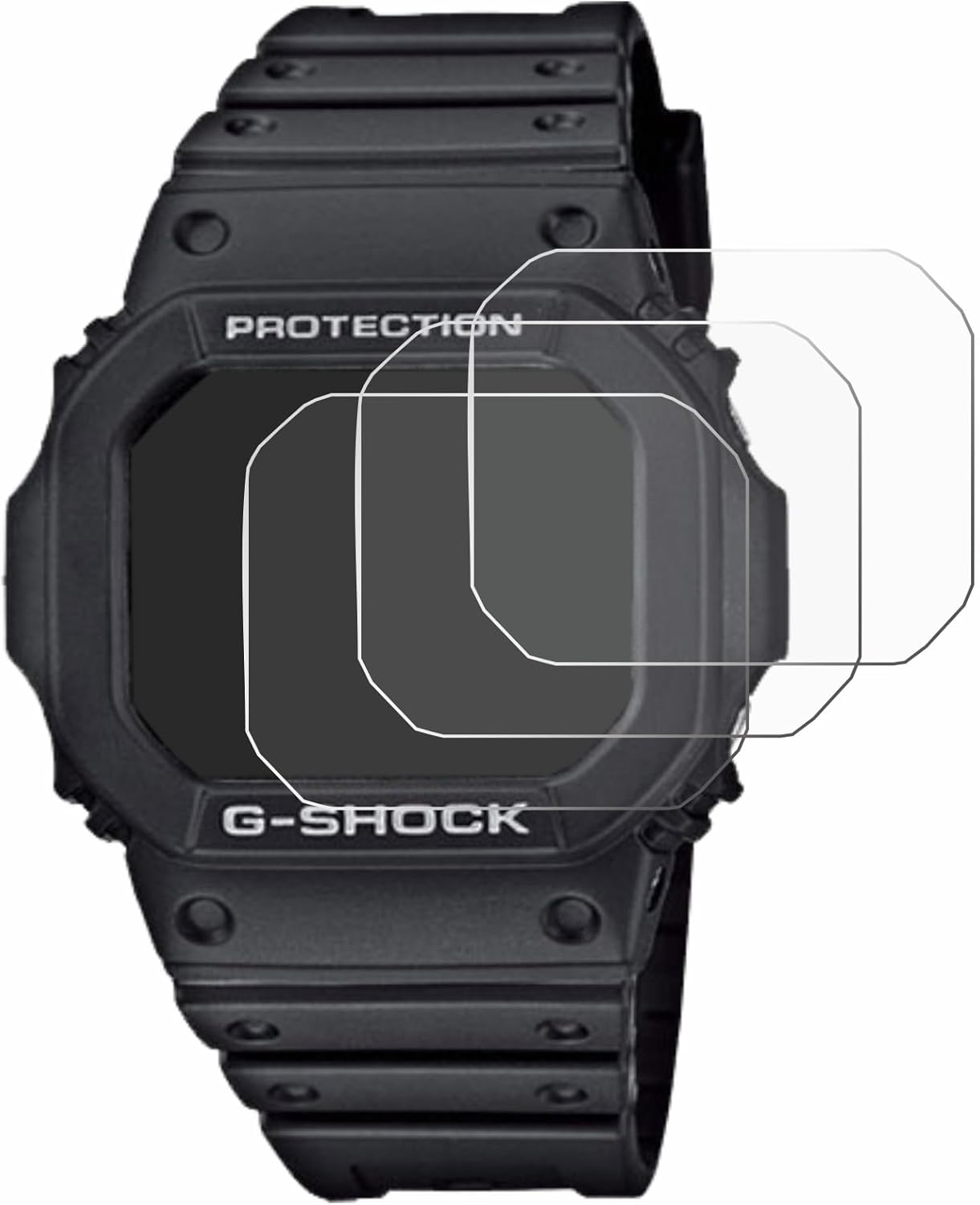 Thumbnail 1 de savvies Pellicola Protettiva per Casio G-Shock GW-M5610-1ER – 6 pezzi, protezione schermo trasparente