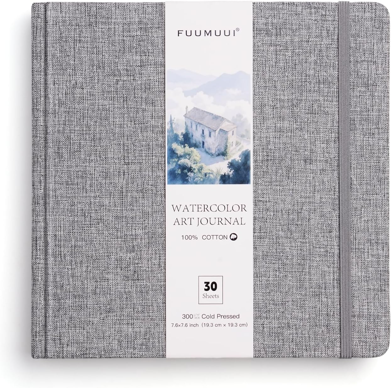 Imagen de Fuumuui 30 Sheets Watercolour Journal – 7.6 x 7.6 in (19.3 x 19.3 cm) 100% Cotton Cold Pressed Paper en OfertitasTOP