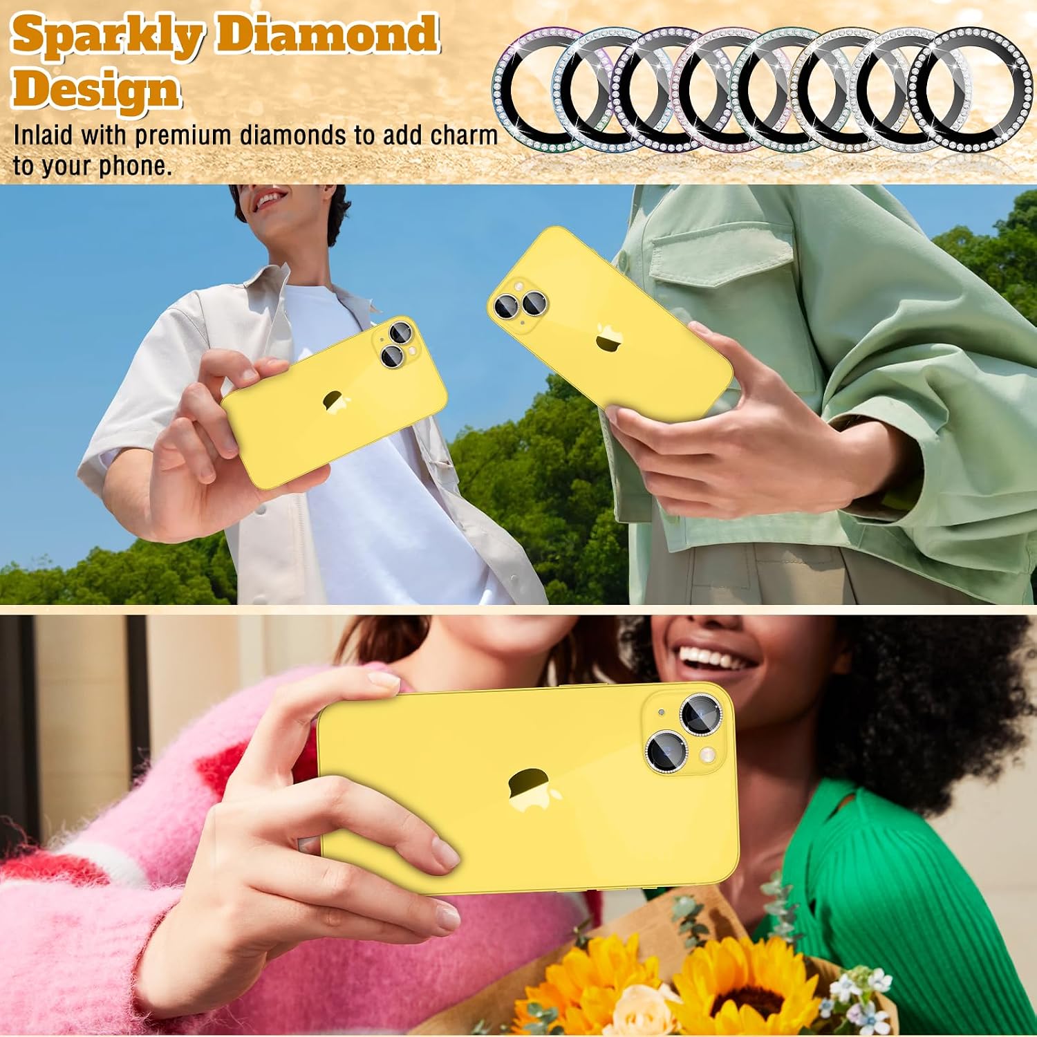 Thumbnail 2 de Happtkey Kameraschutz iPhone 14 Diamant 9H