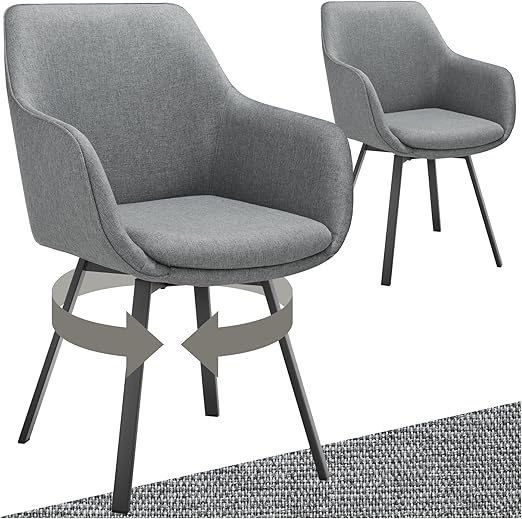 Detalle de TecTake® Silla Giratoria con Reposabrazos 🪑 Alta Densidad