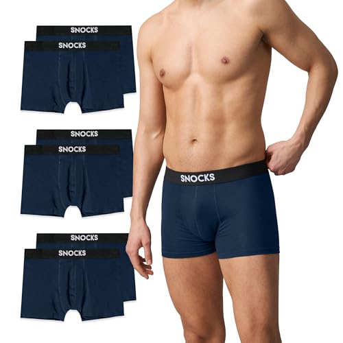 Detalle de Snocks Boxershorts Herren aus Bio-Baumwolle, 6er Pack