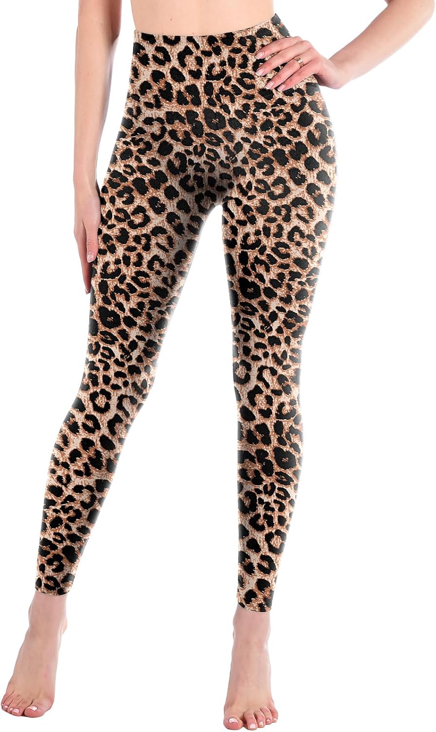 Detalle de Sanpetix Hochtaillierte Soft-Leggings Damen – Blickdichte, dehnbare Hose für Fitness und Alltag