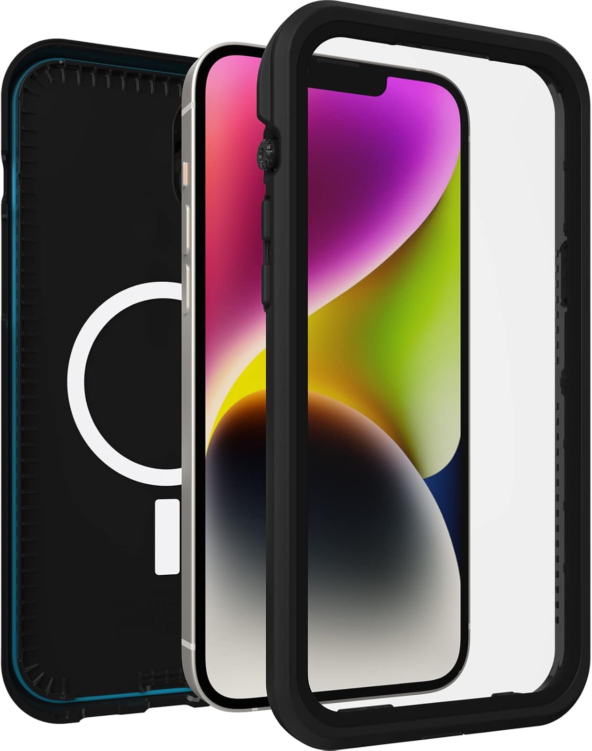 Detalle de OtterBox LifeProof Fre iPhone 14 Plus用ケース 防水・360度全面保護・MagSafe対応 BLACK/BLACK