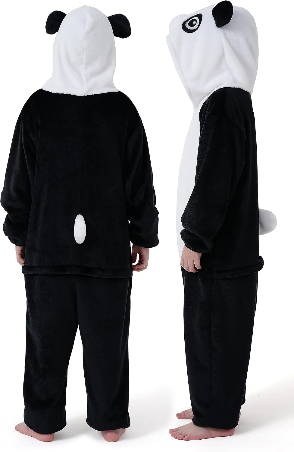 Detalle de Dxilm Kids Animal Onesie Costume, Flannel One-Piece Pajamas with 3D Hood