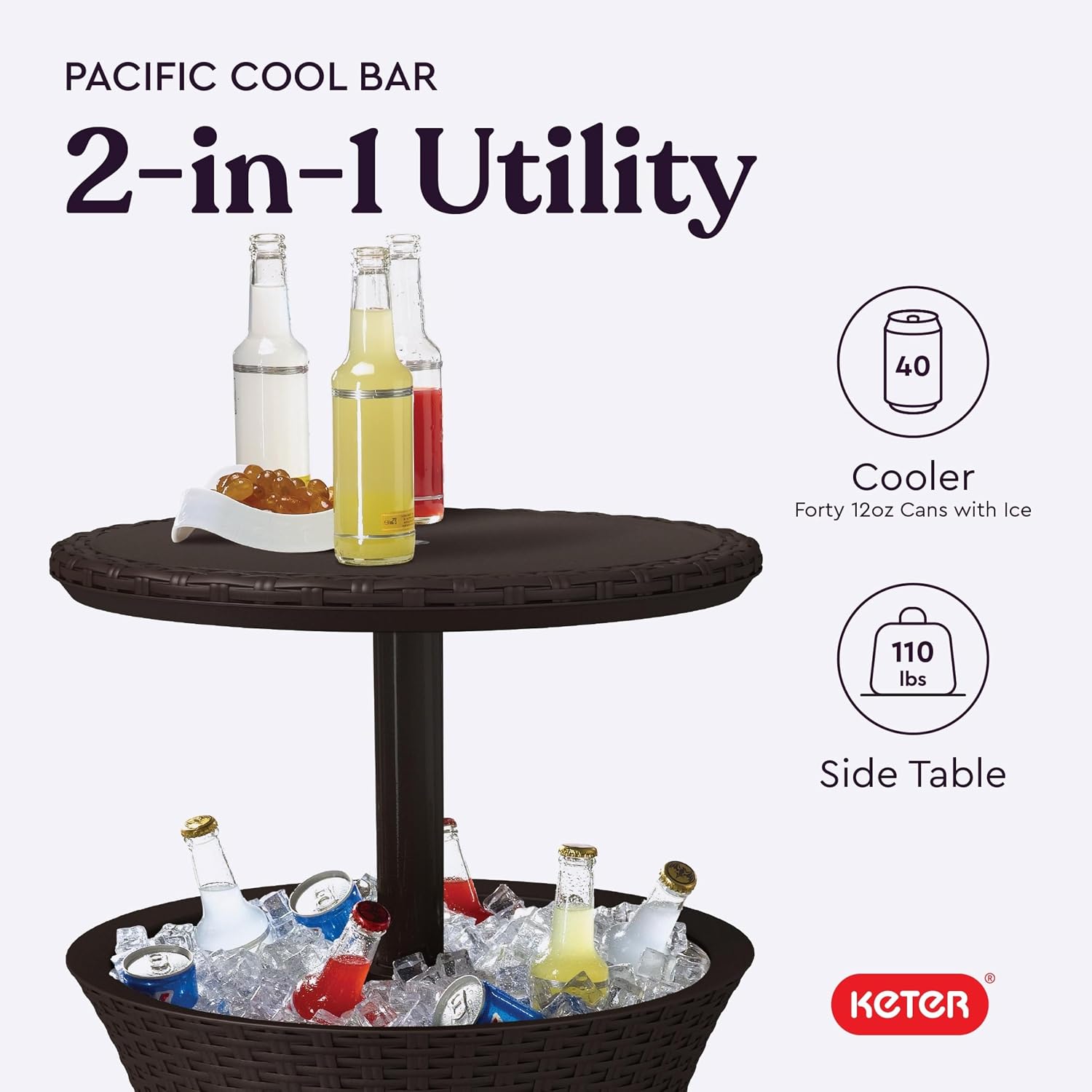 Thumbnail 5 de Keter Pacific Cool Bar Patio Table, 7.5 Gal