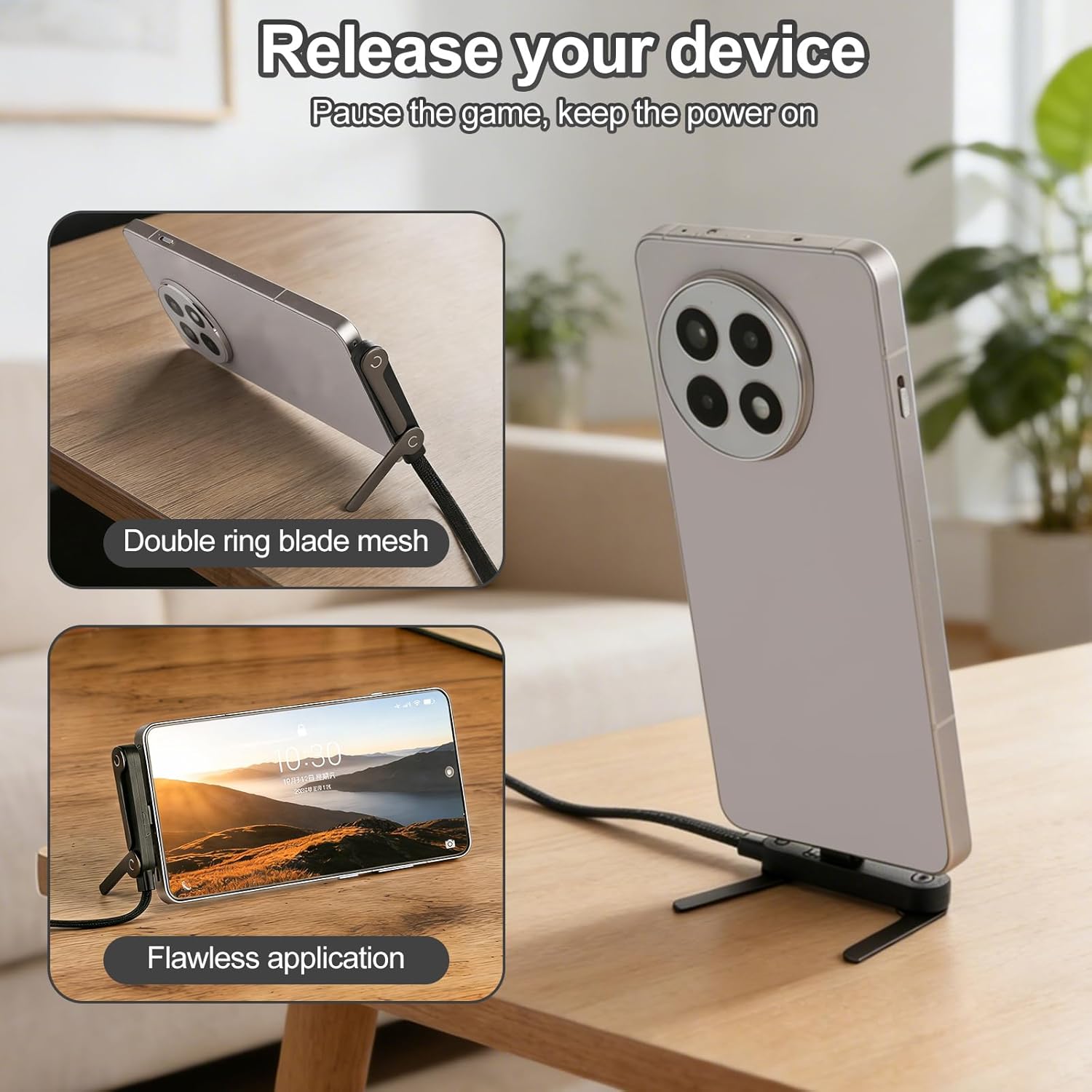 Thumbnail 3 de Noaya 2-in-1 Invisible Stand Charging Cable (240W) USB-C to USB-C with foldable stand – 1.5m braided cable