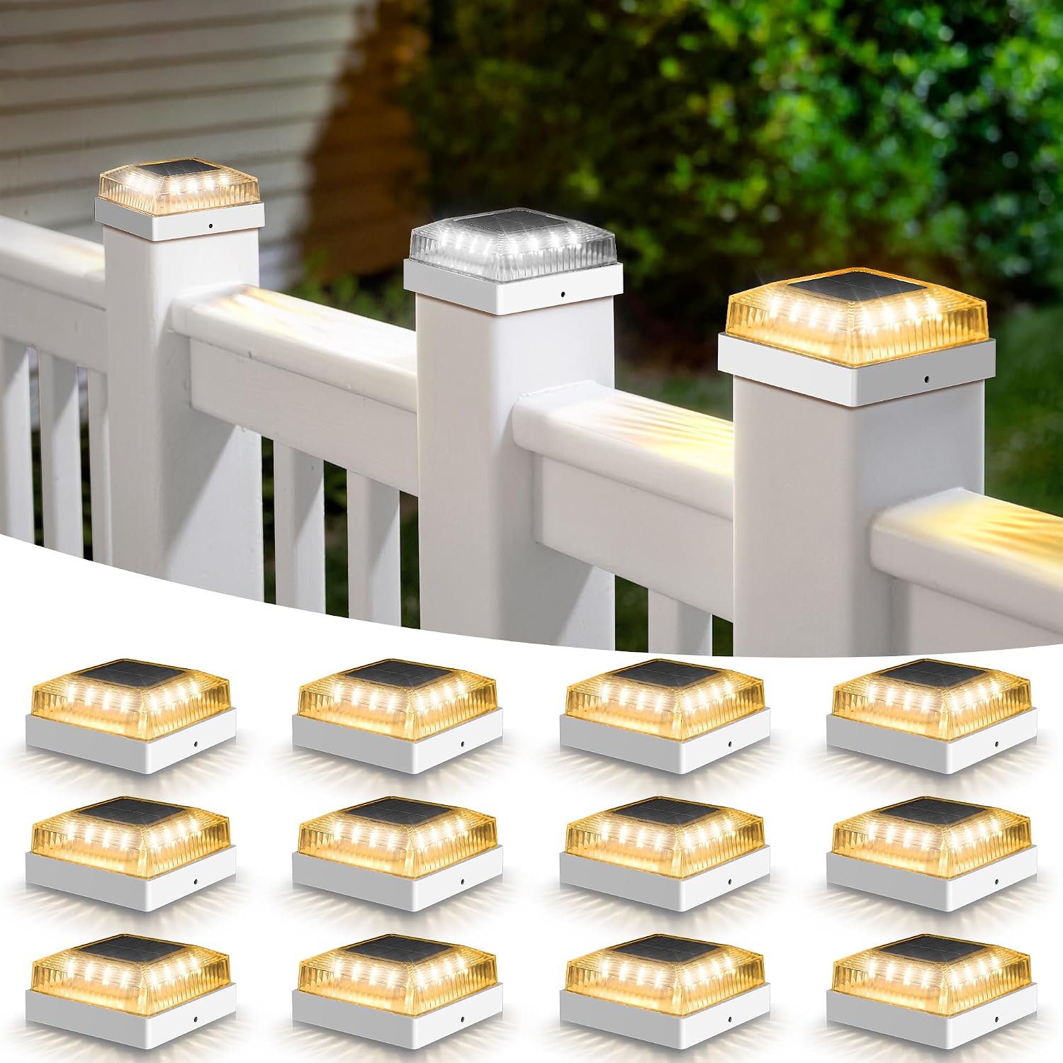 Detalle de Toeuie Solar Post Cap Lights 4x4