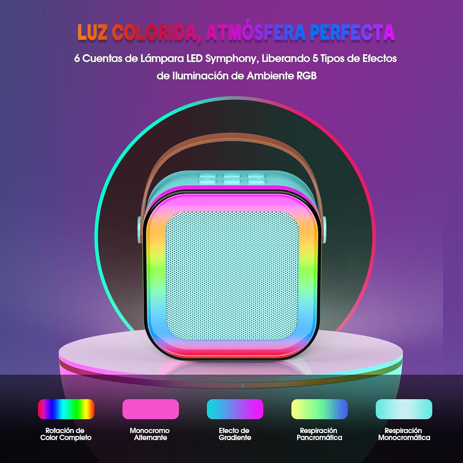 Thumbnail 4 de Dislocati Karaoke con 2 micrófonos Bluetooth