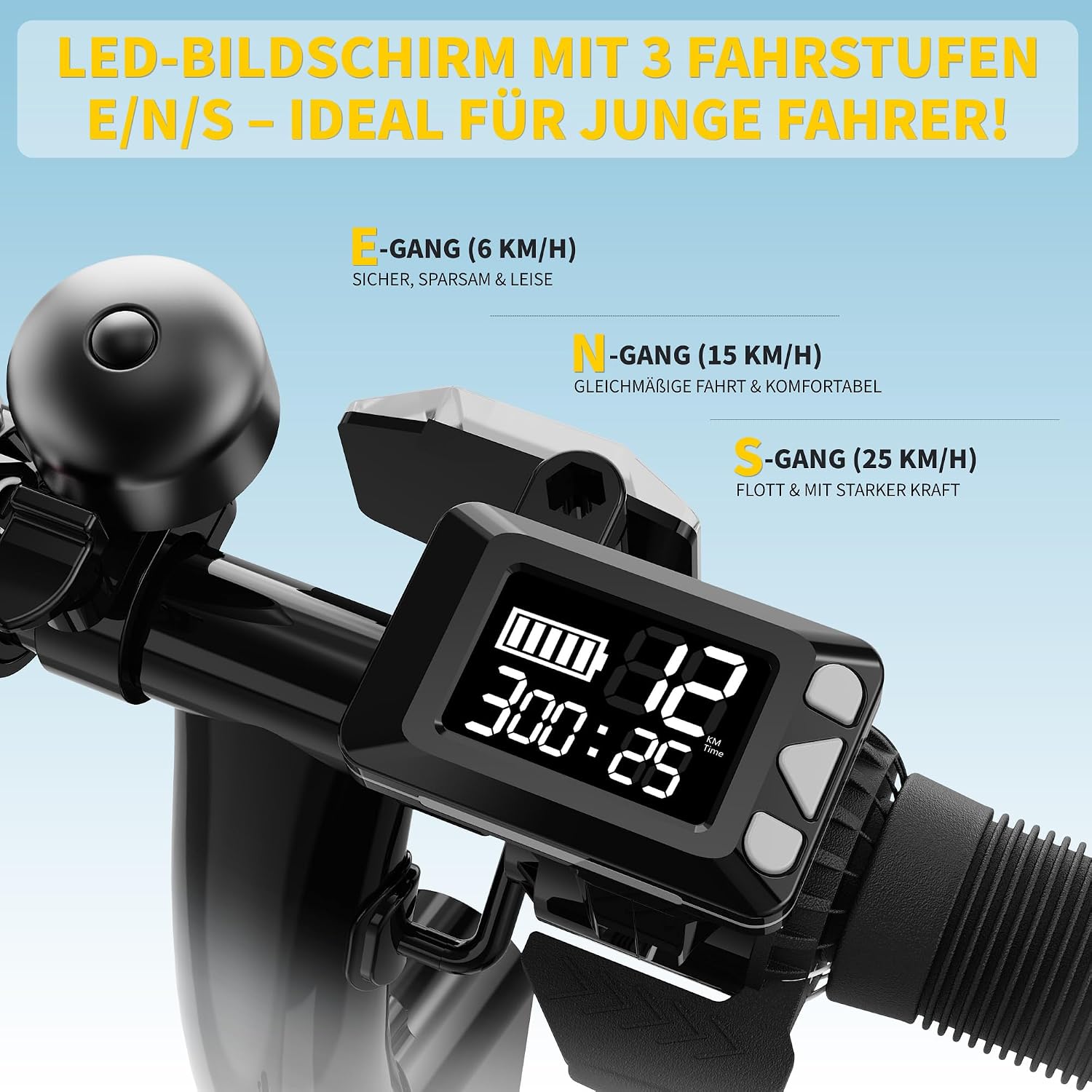 Detalle de QnQ E Scooter 2026 – 8 Zoll faltbarer Elektroroller mit 500 W für Jugendliche