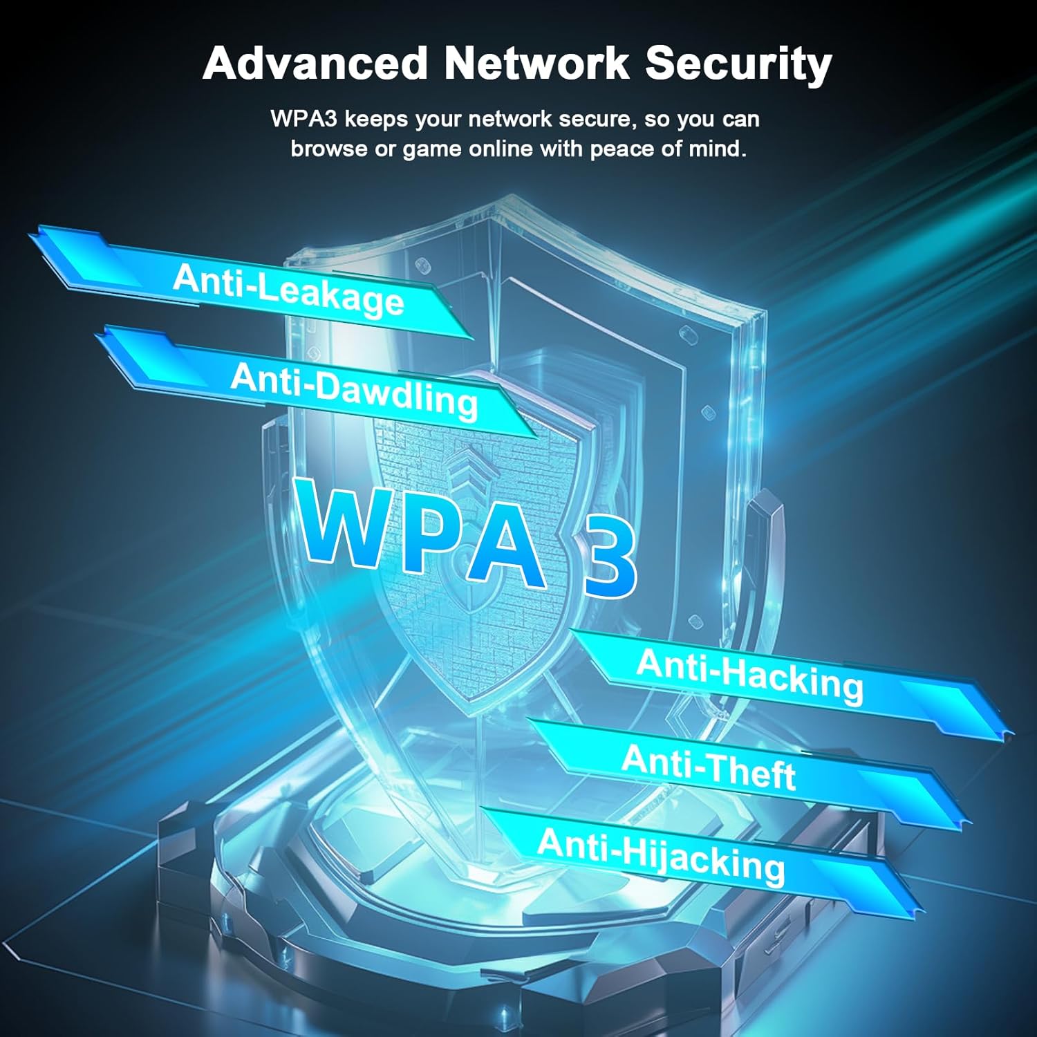 Thumbnail 6 de NEWFAST AXE5400 USB 3.0 WiFi 6E Dongle with Gigabit Wi-Fi (6G/5G/2.4G) for Windows 10/11