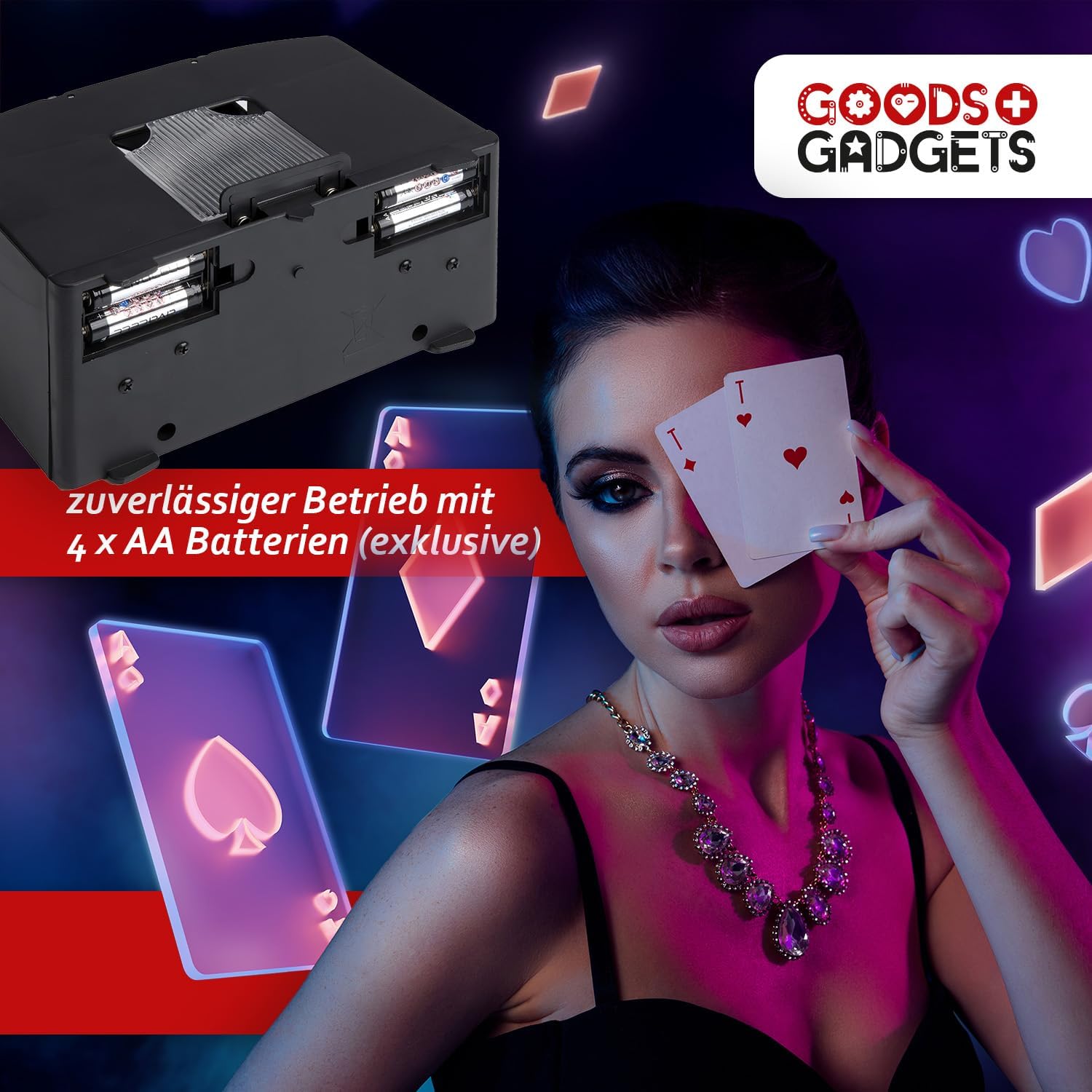 Thumbnail 6 de Mélangeur de Cartes électrique XXL pour 4 jeux — mélange rapide et sans tricherie