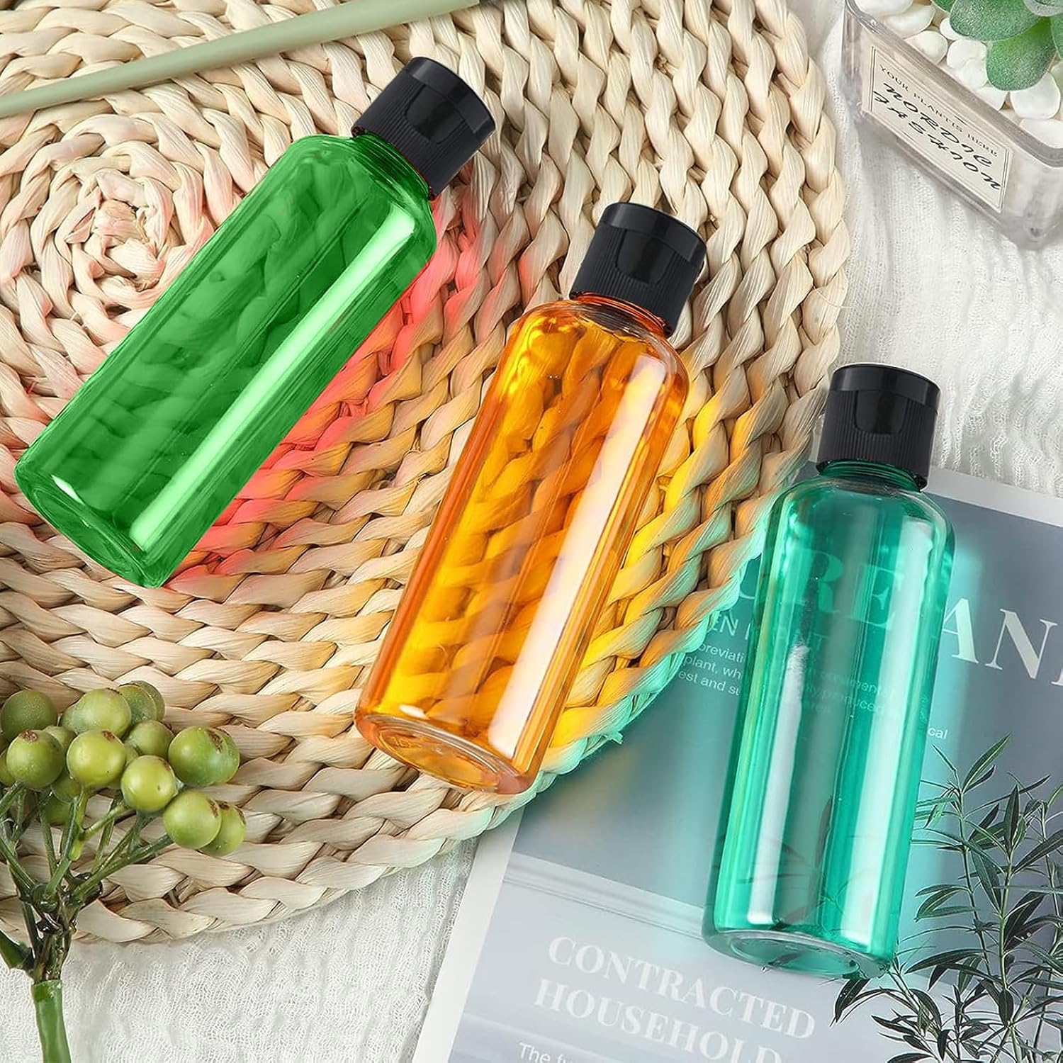 Thumbnail 6 de Apstaqeoo 6x 100ml Plastic Travel Bottles with Flip Cap – TSA Approved and Refillable