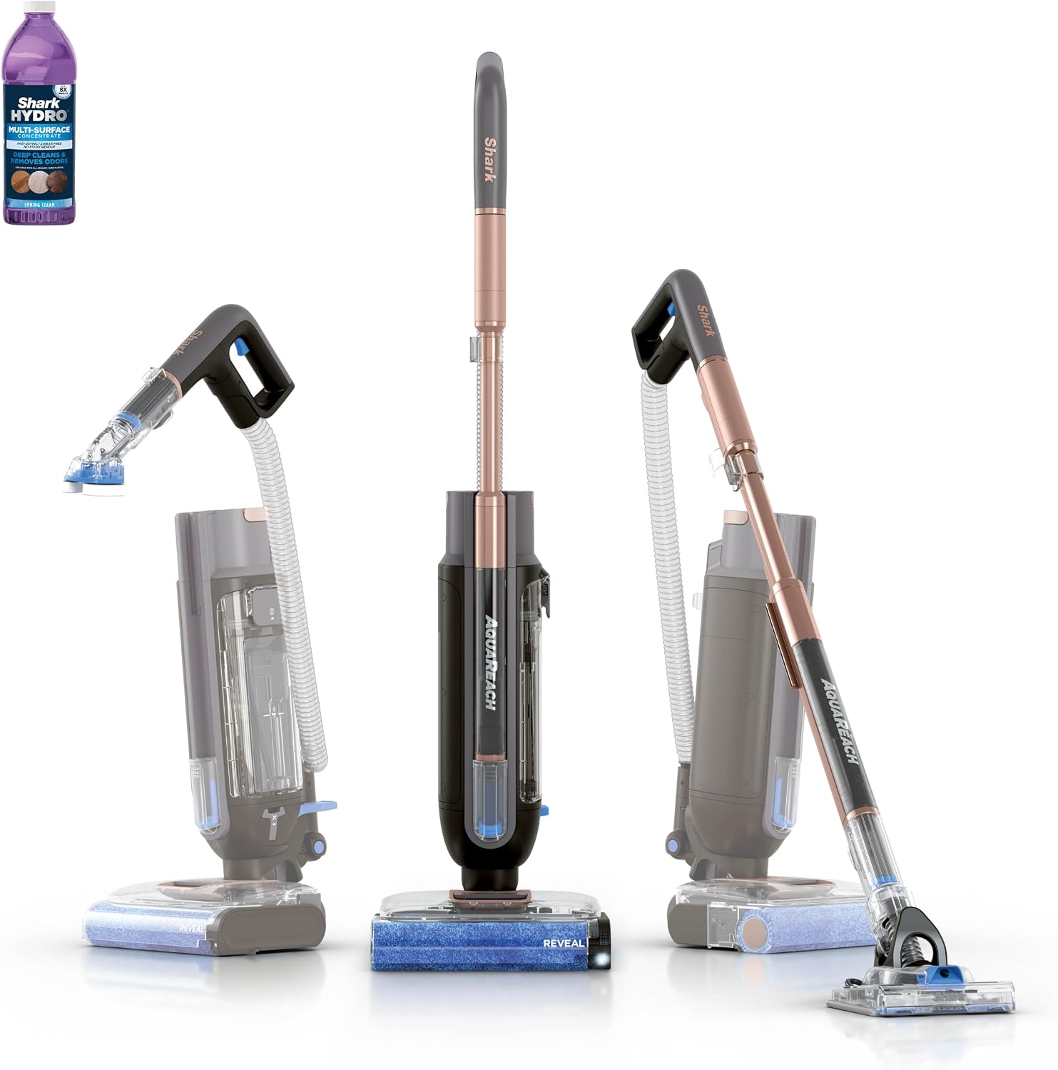 Detalle de Shark AquaReach PRO WD563 Cordless Vacuum and Mop with Reach Wand, Charcoal
