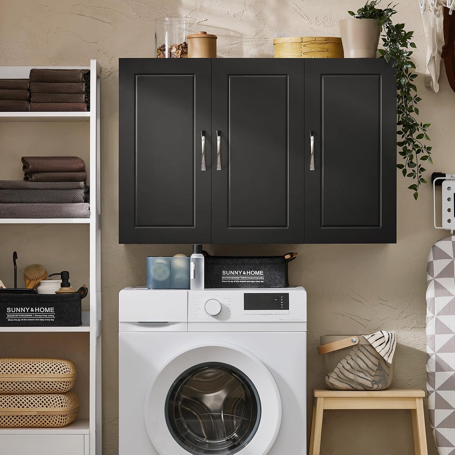 Detalle 2 de SoBuy FRG231-L-SCH Armario pared 90x30x60 cm