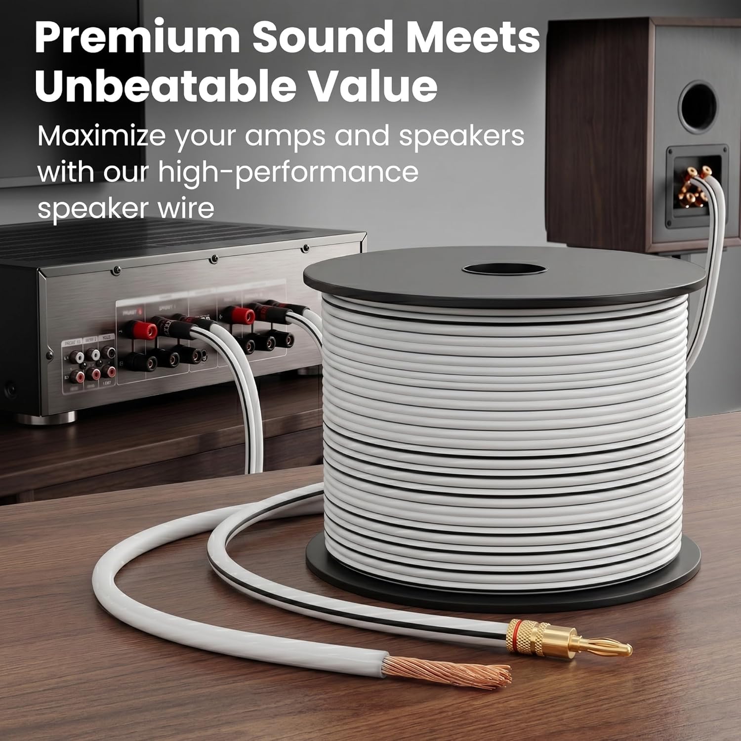 Thumbnail 6 de GearIT 2x2.5mm² Speaker Cable 152.4m/500ft (14AWG) Twin Core with Polarity Markings