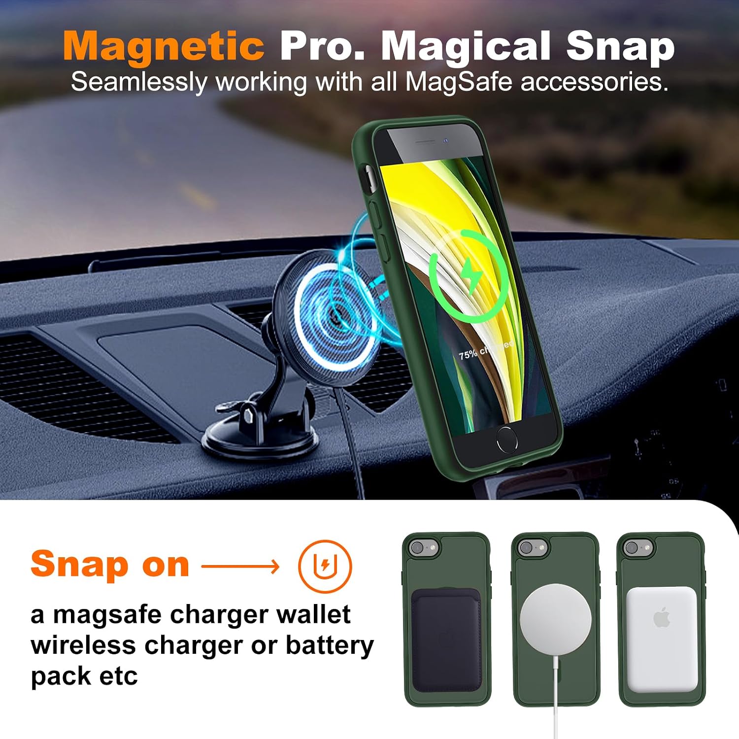Detalle de Hualele Magnetic Phone Case for iPhone SE