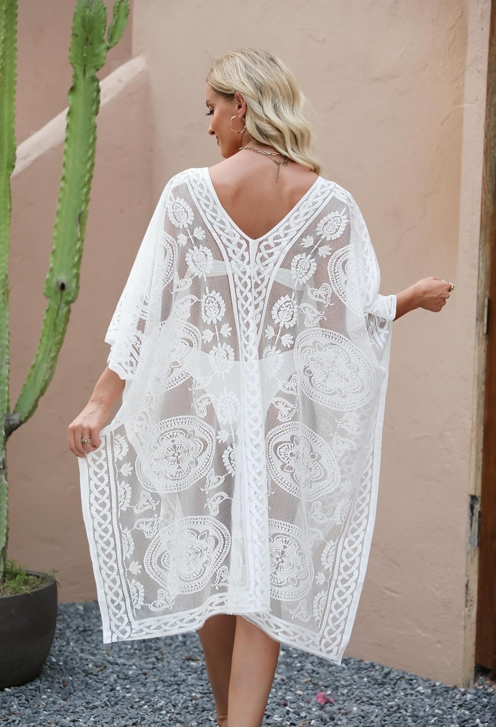 Detalle de Colornival Sexy Elegant Lace Beach Cover Up for Women