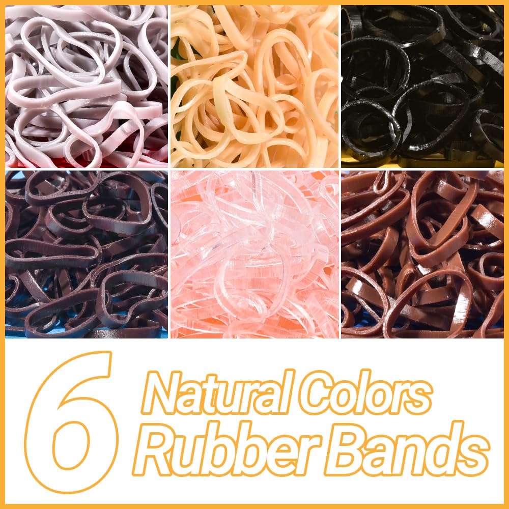 Detalle de TsMADDTs Hair Accessories Set, 6-Color Elastics, Clips and Styling Tools