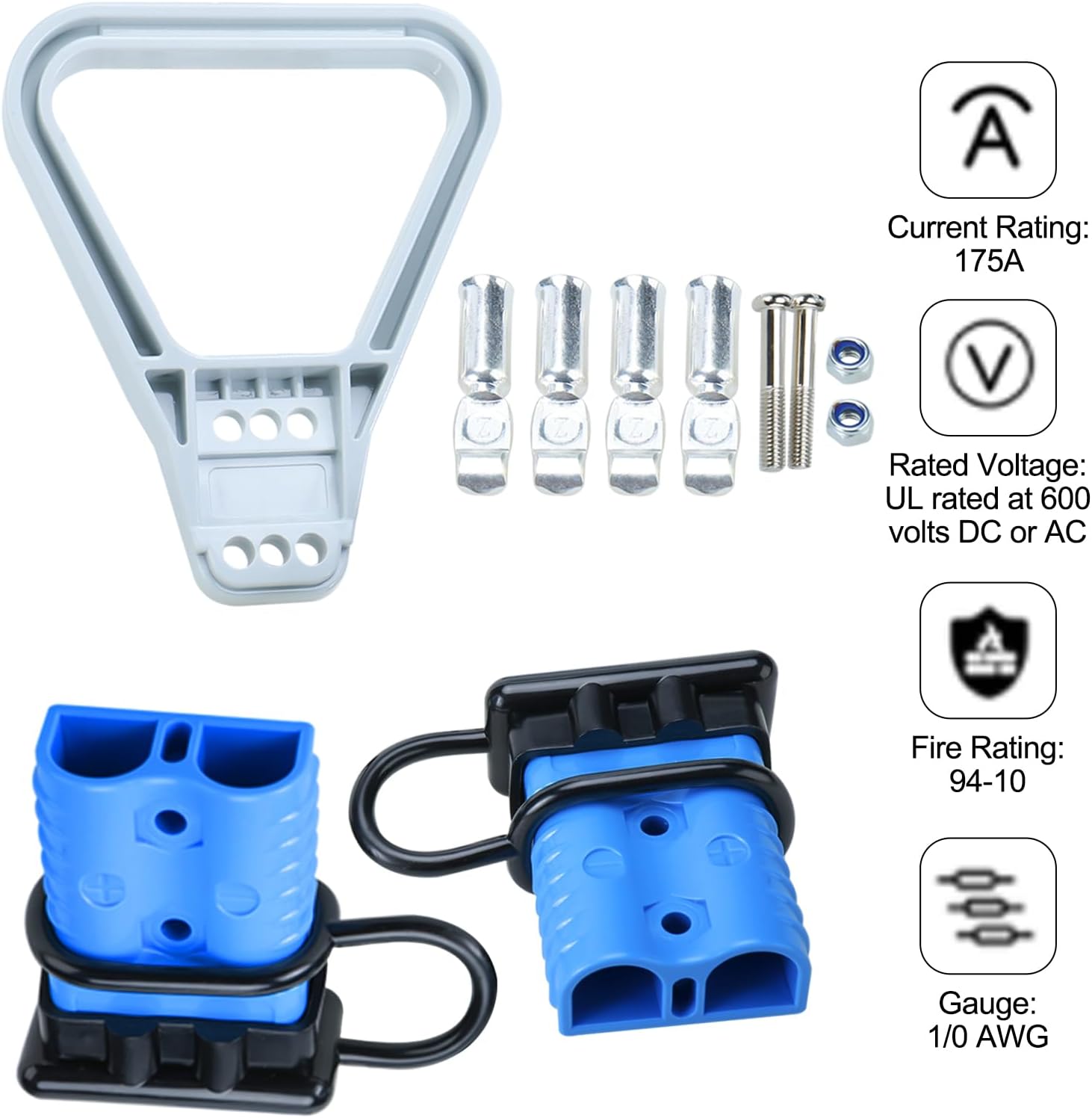 Detalle 1 de AuInLand battery quick connector kit, 1/0 gauge