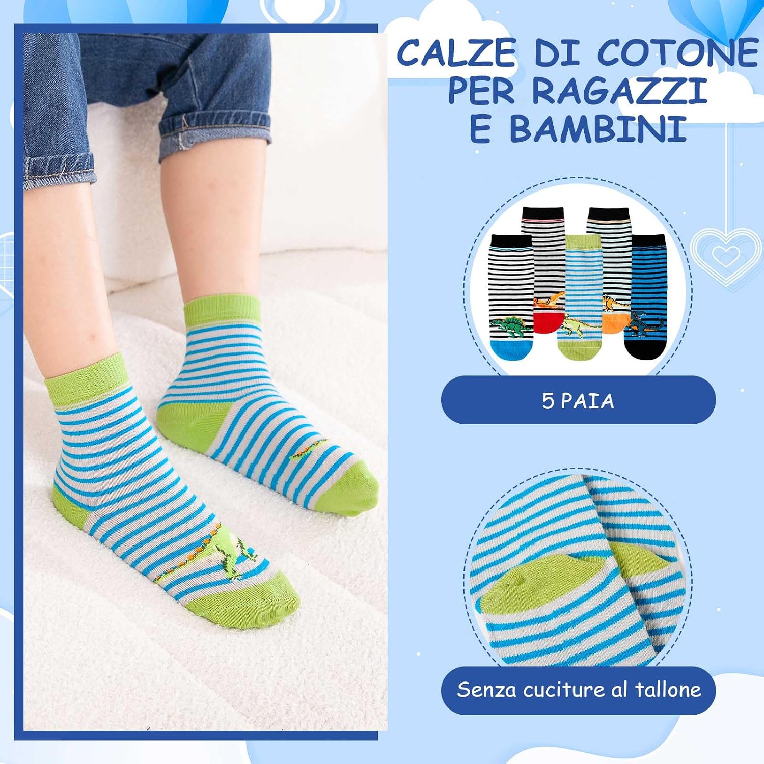 Detalle 2 de LOFIR Calzini Divertenti Cotone Bimbo 2-12