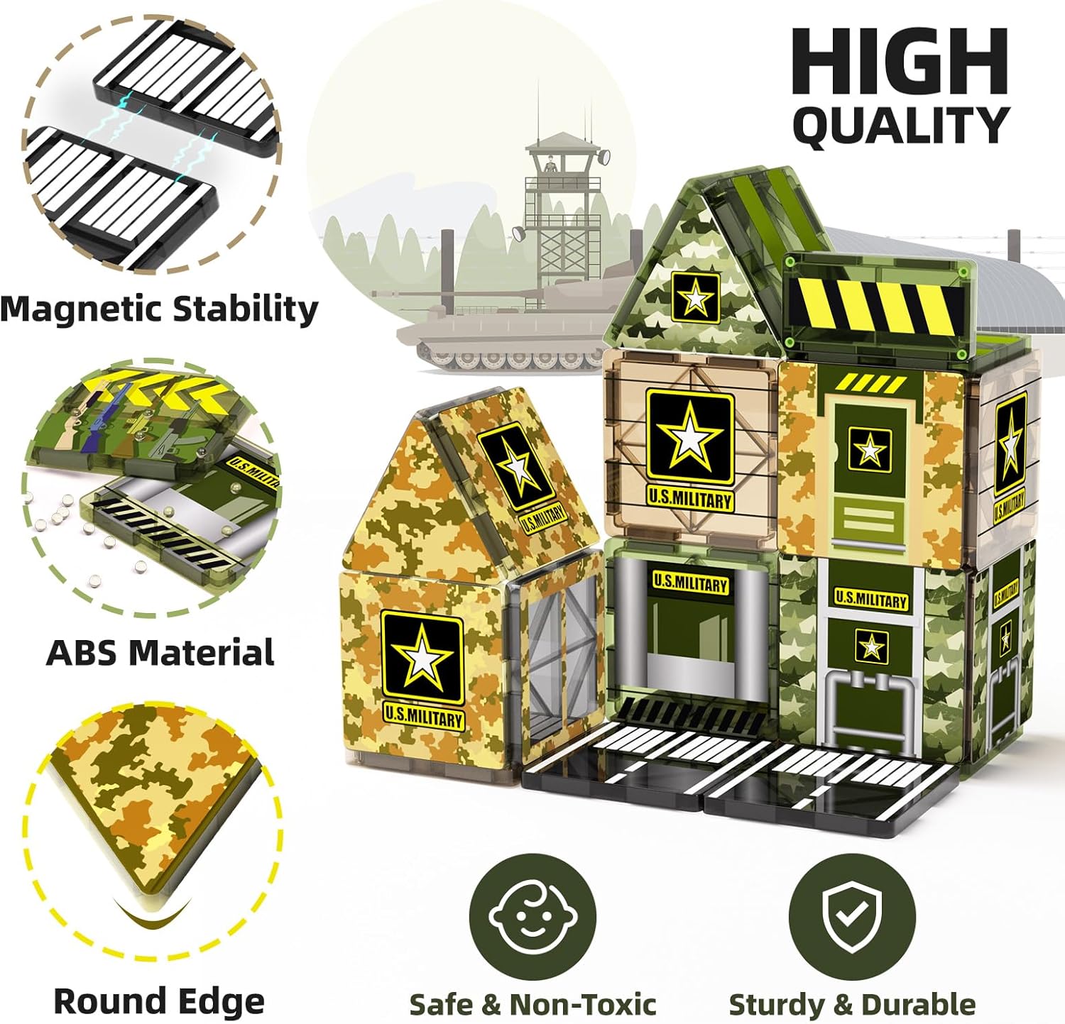 Thumbnail 5 de GobiDex Magnetic Tiles Army Toys 3+