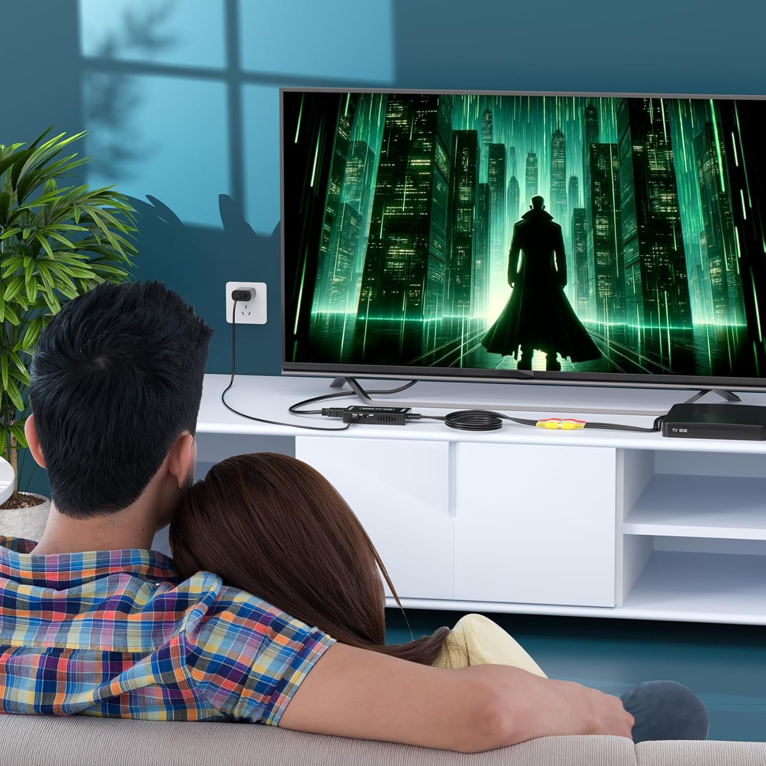 Detalle 1 de Gulemfy RCA a HDMI 1080P convertitore