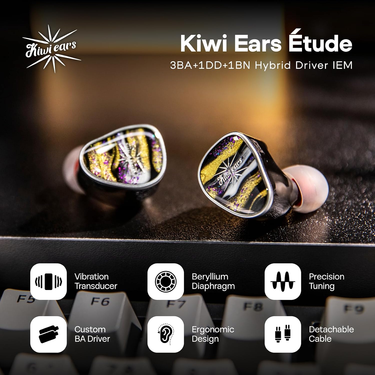 Detalle 2 de Linsoul Kiwi Ears Étude IEM