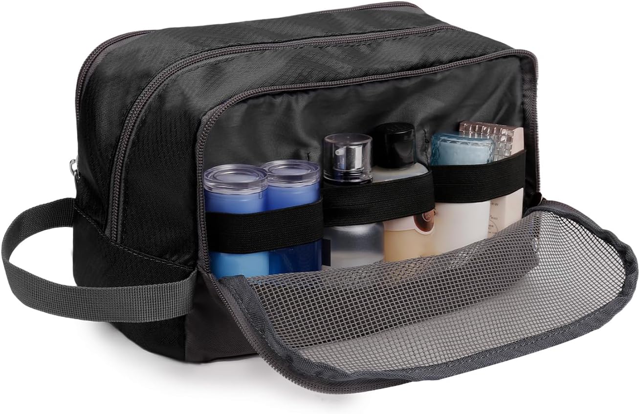 Detalle de WANDF Herren Kulturbeutel auf Reisen – leichter Toilettenorganizer mit wasserabweisendem Nylon