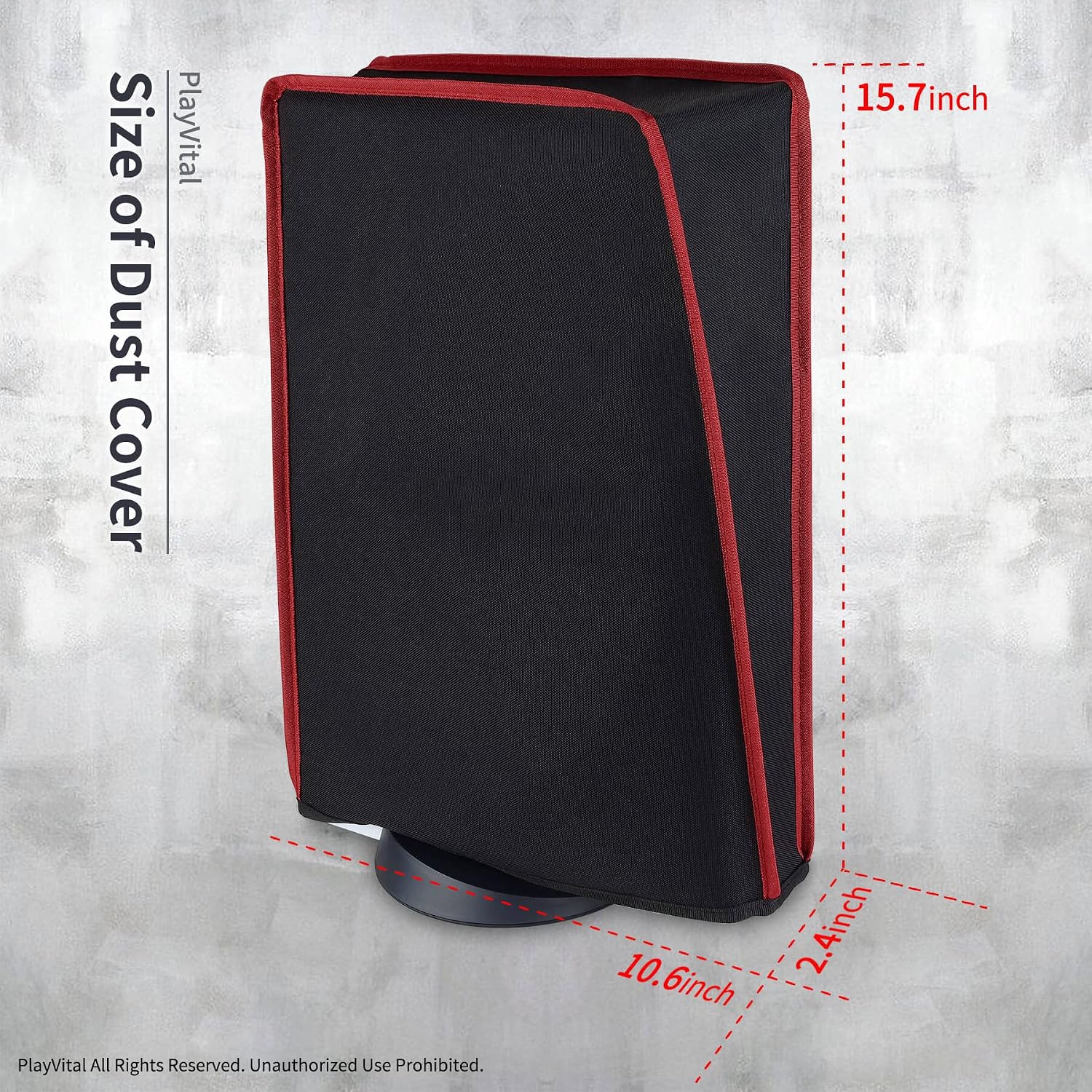Detalle 2 de PS5 dust cover, PlayVital black nylon
