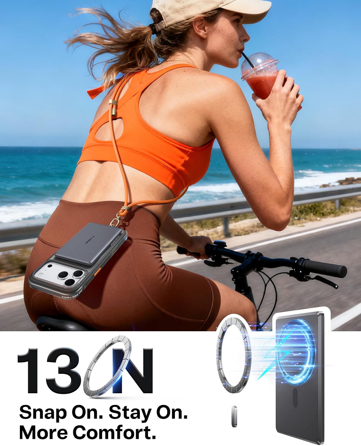 Detalle 1 de TORRAS MiniMag PB4D Magnetic Wireless Power Bank, 5,000mAh, 0.3-Inch Slim