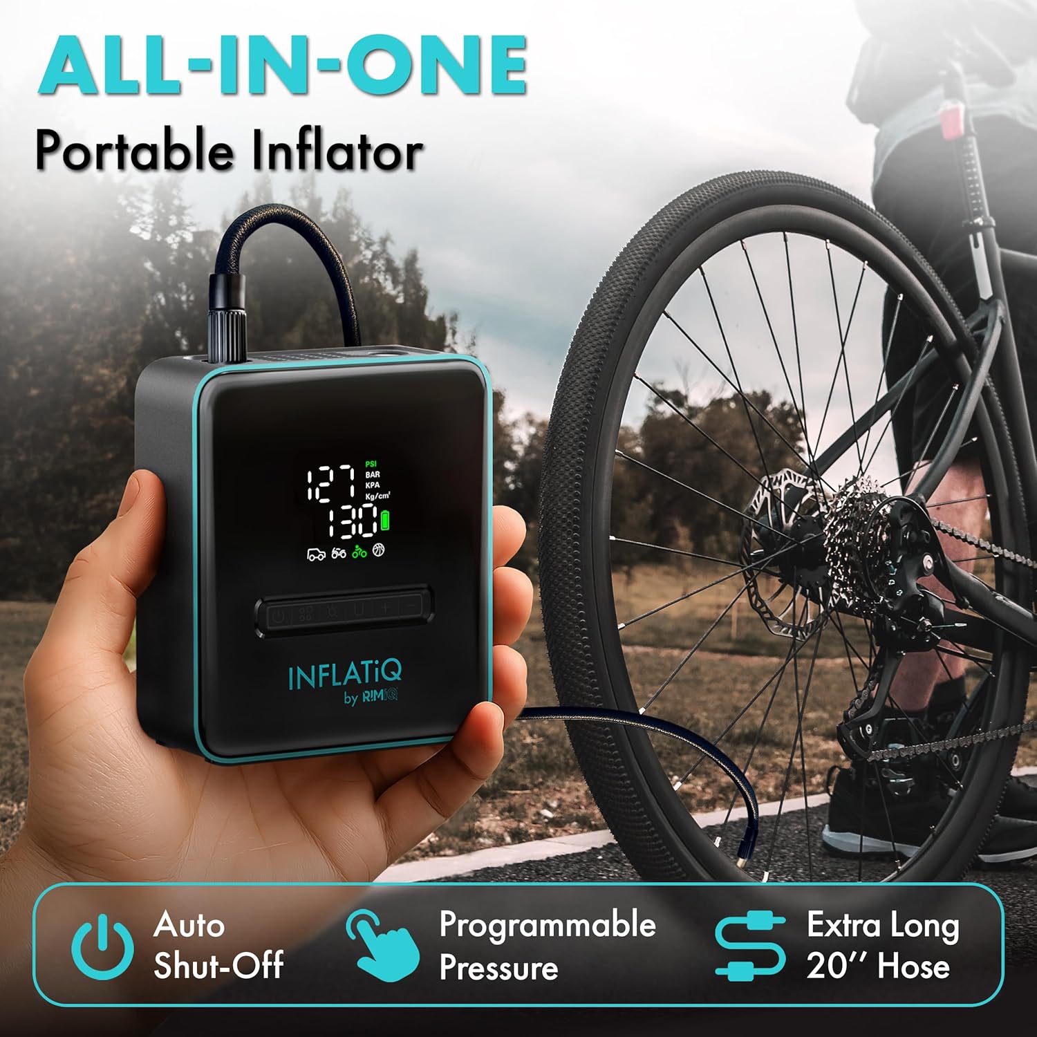 Detalle 2 de RIMiQ INFLATiQ Tire Inflator for Cars and Bikes