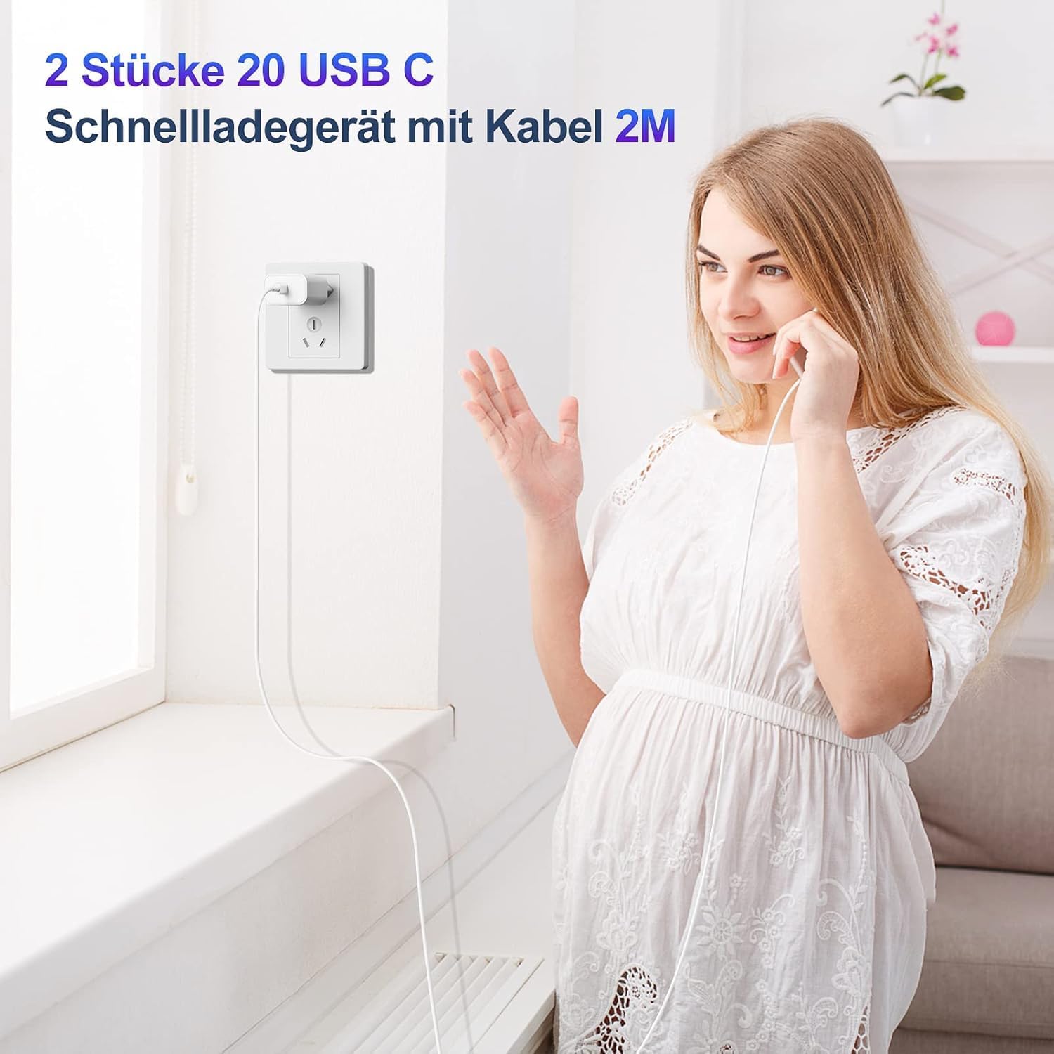 Thumbnail 6 de iPhone Schnellladegerät 20W USB-C mit zwei Kabeln – Schnelles, sicheres Laden für Apple-Geräte