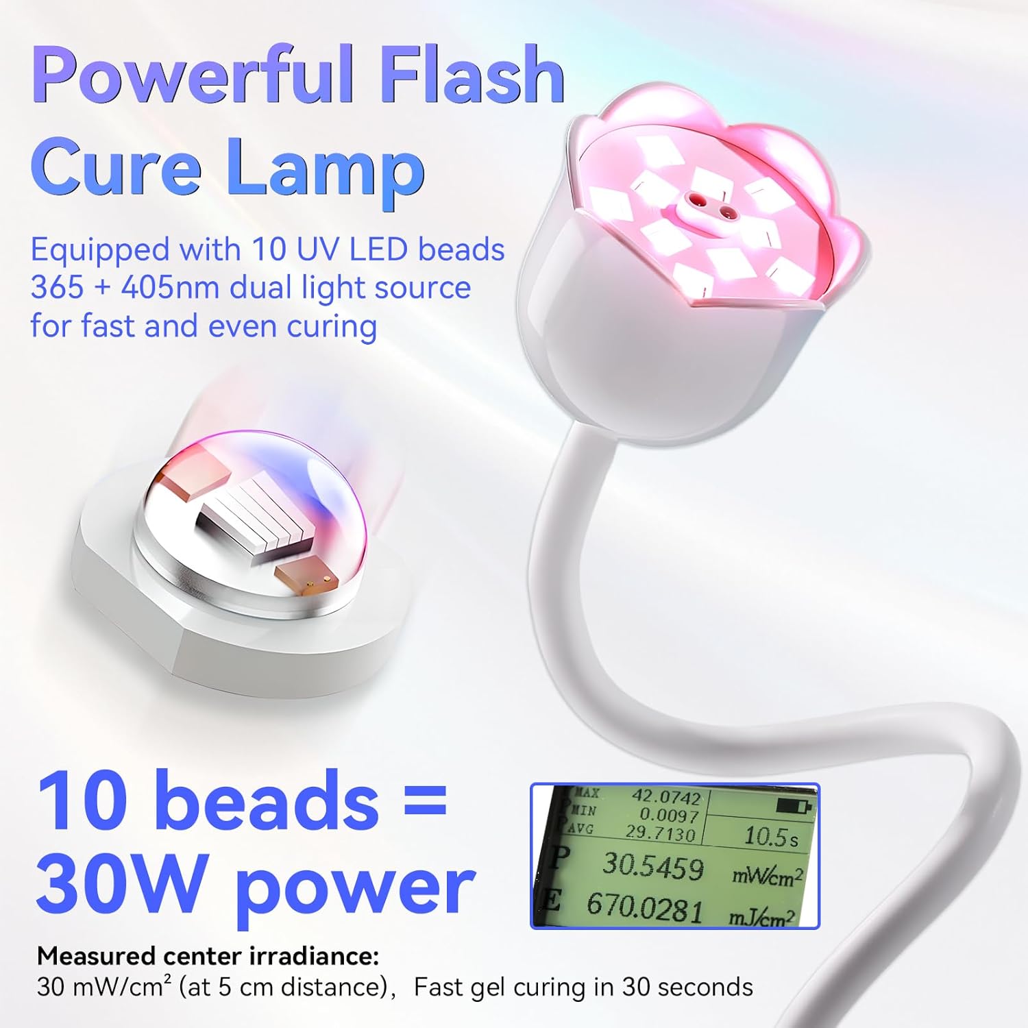 Detalle 2 de Makartt UV Nail Lamp 30mW/cmยฒ ๐