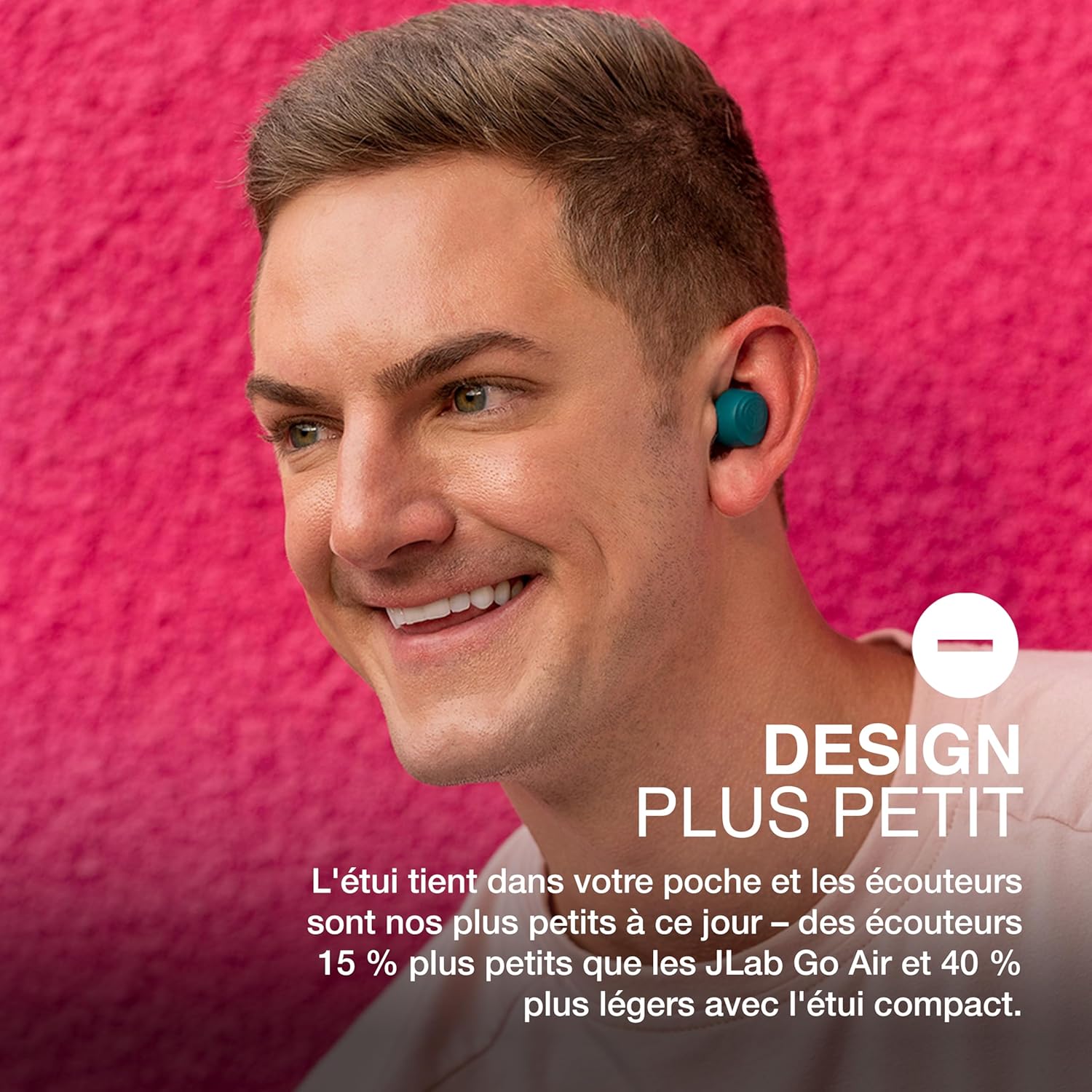 Thumbnail 1 de JLab Go Air Pop+ – Écouteurs Bluetooth intra-auriculaires sans fil avec micro, EQ3 et boîtier de charge (Sarcelle)