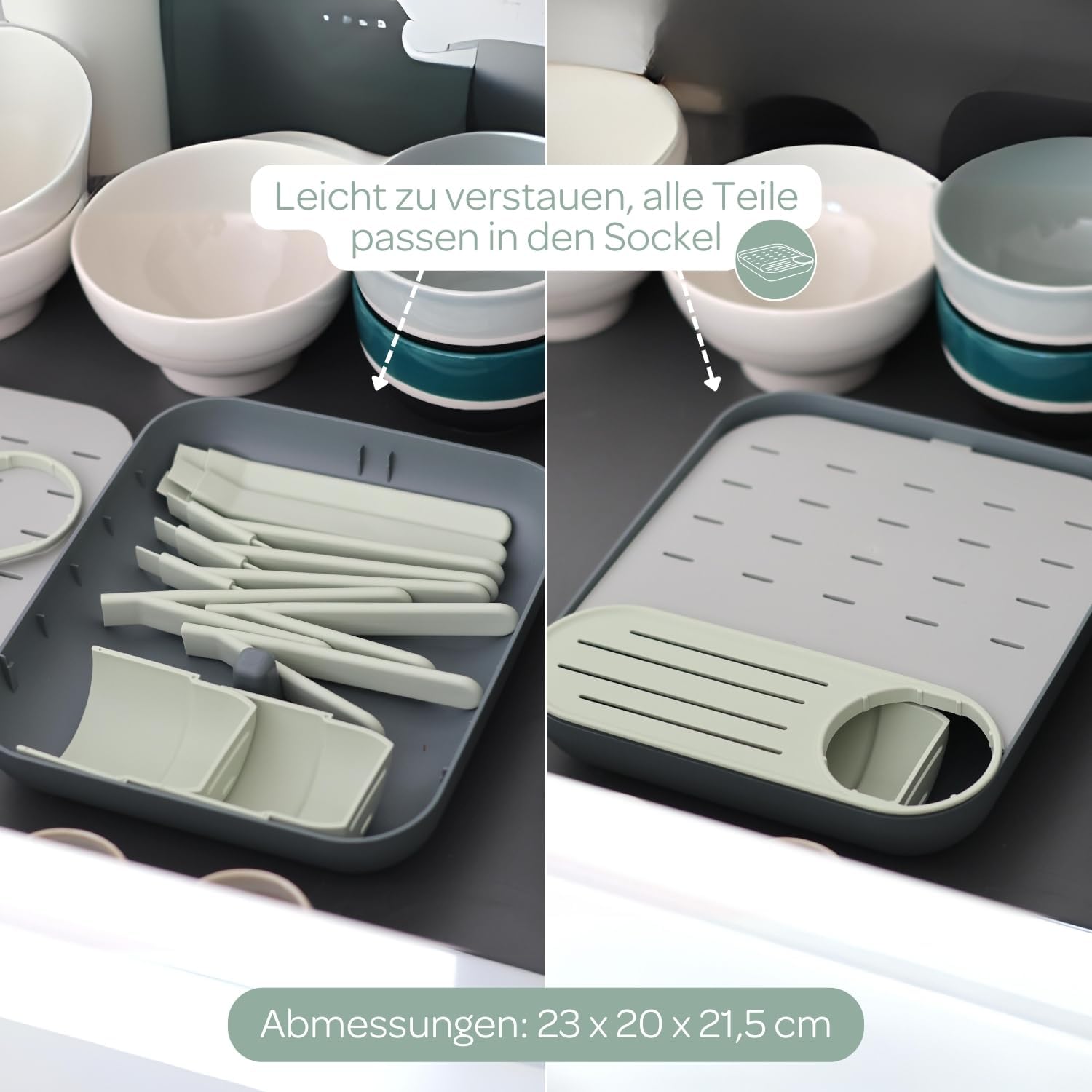 Detalle de Béaba Abtropfgestell für Babyflaschen – modular, kompakt und für bis zu 6 Flaschen