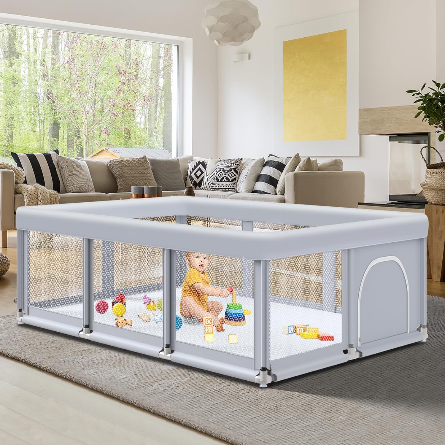 Detalle de Fshibila Baby Playpen 74" ×50"