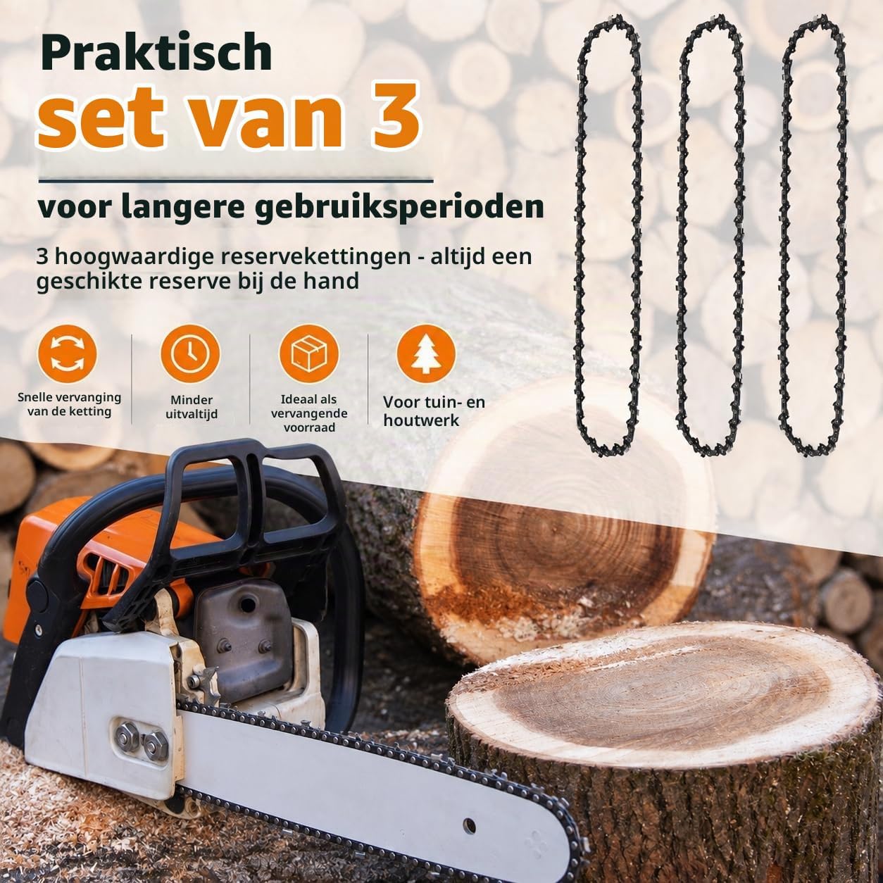 Thumbnail 4 de QZYIPI Q40JL zaagkettingen, 40 cm, 3/8″ LP, 56 schakels