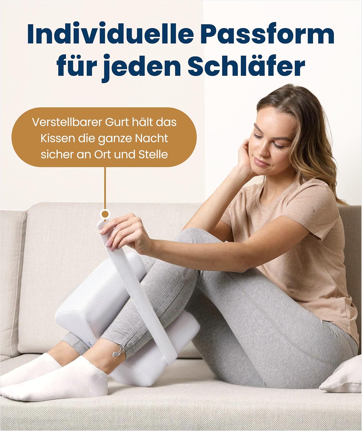 Thumbnail 4 de Everlasting Comfort Memory-Foam Kniekissen für Seitenschläfer – Entlastung bei Ischias, mit abnehmbarem Gurt