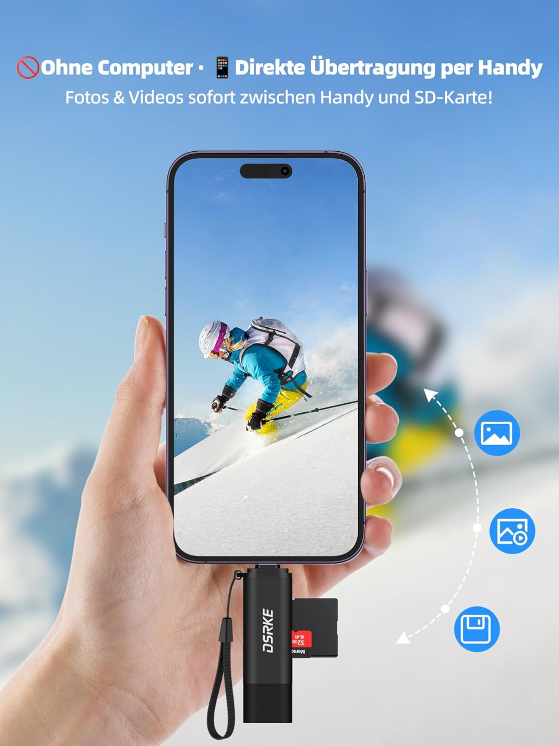 Thumbnail 3 de DSRKE SD Kartenleser USB 3.0 & USB-C