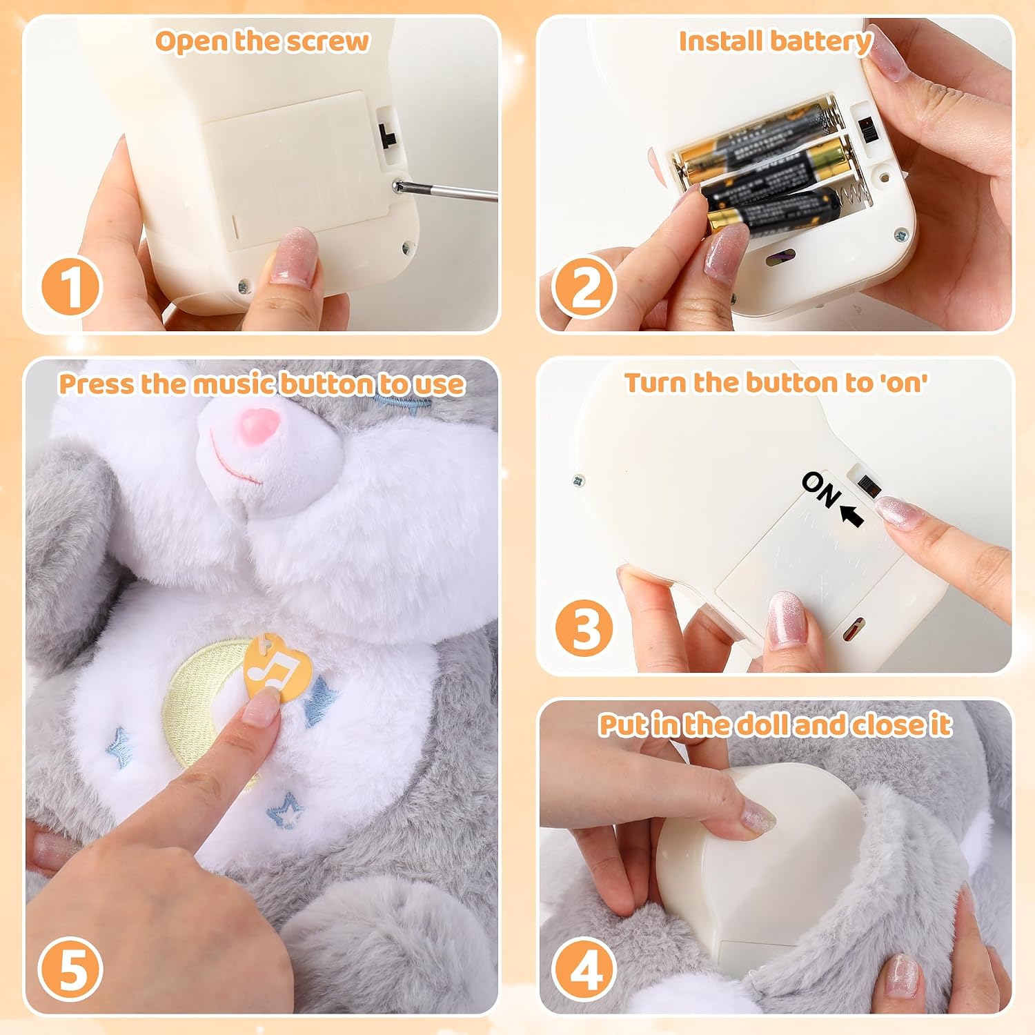 Thumbnail 4 de Edencomer Breathing Bunny Plush Baby Toy