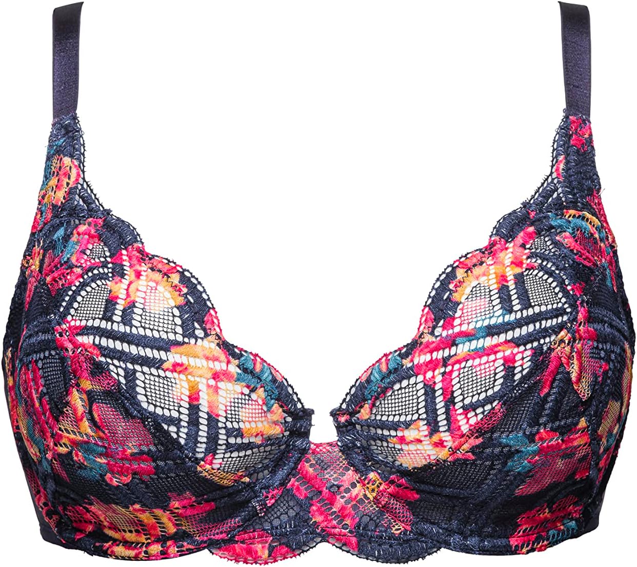 Detalle de Sans Complexe soutien-gorge emboîtant Elise Fantaisy imprimé fleurs bleu marine