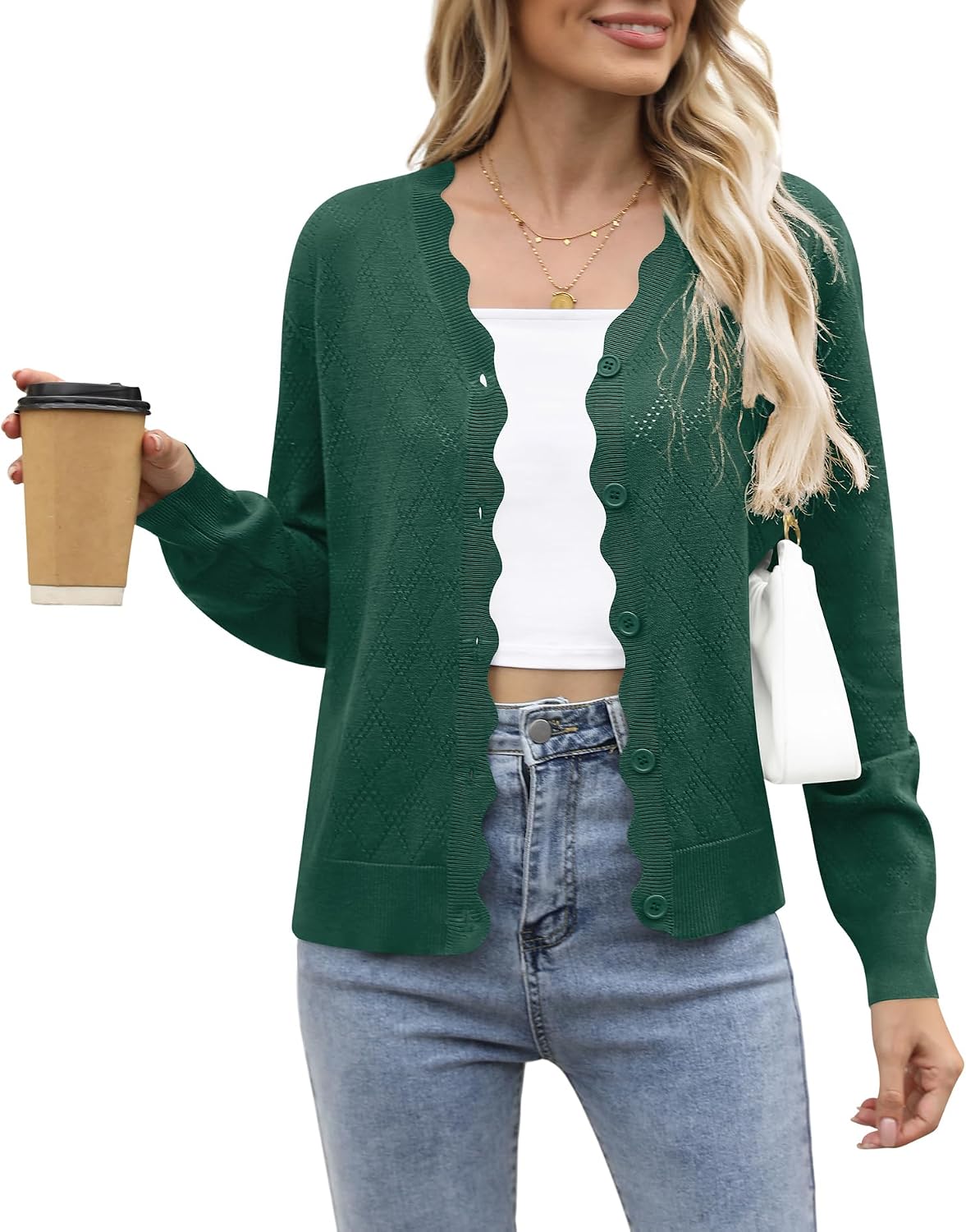 Thumbnail 6 de Yommay women cardigan V-neck hollow